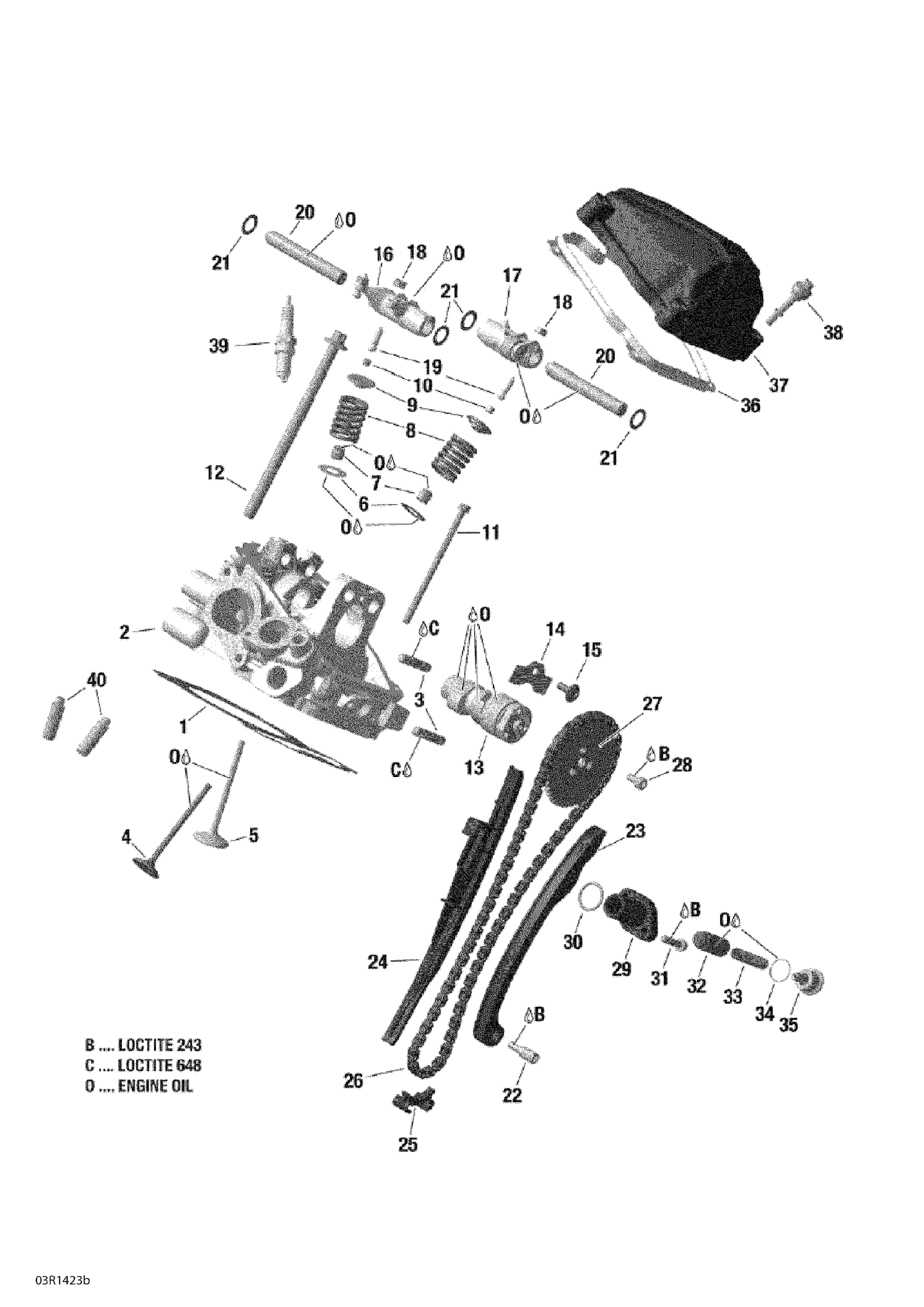 01- Cylinder Head, Rear _03R1423b