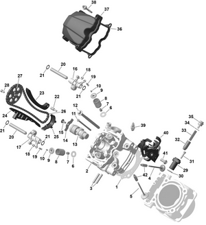 01- Rotax - Front Cylinder Head Schematic