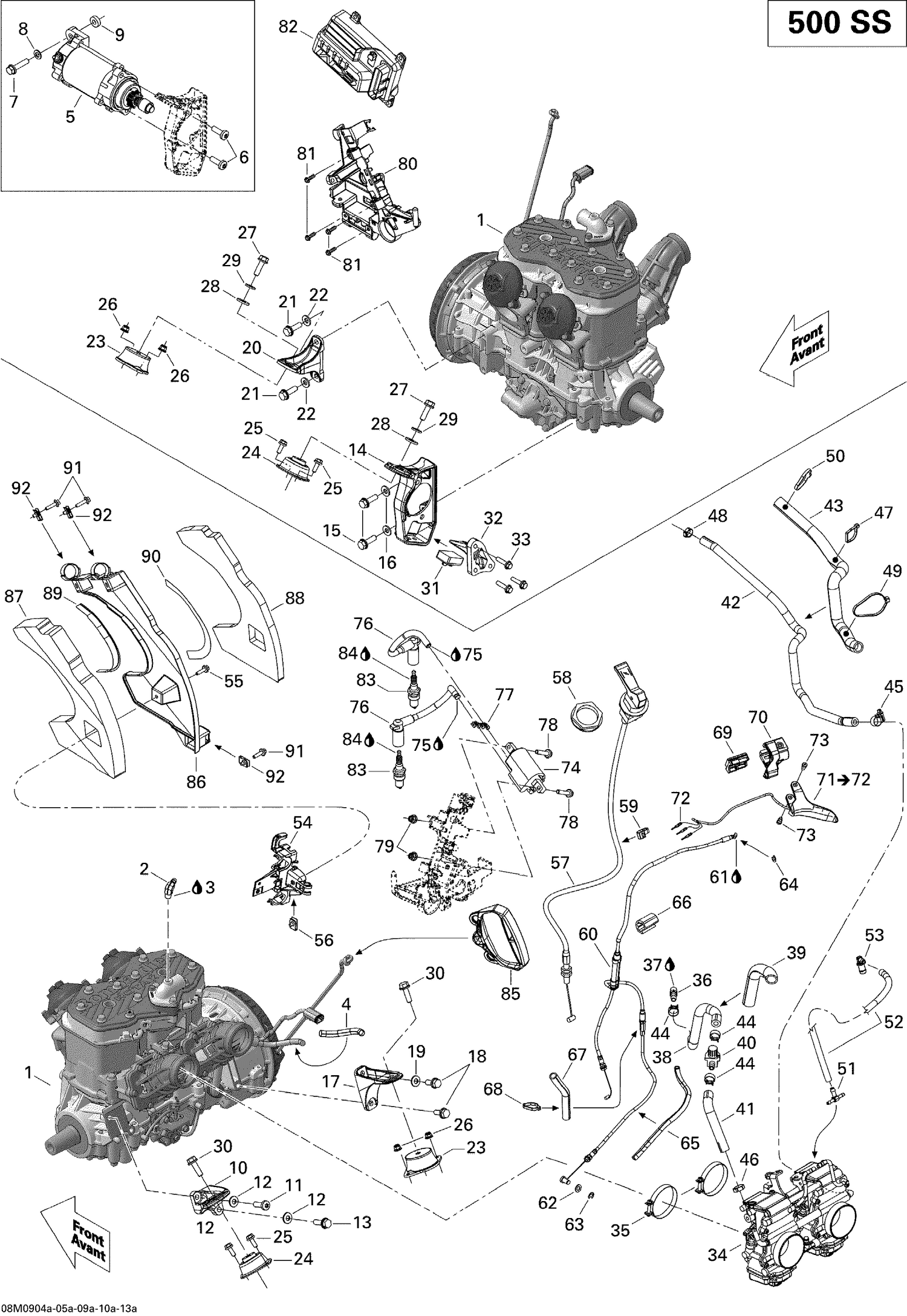 01- Engine And Engine Support 500SS