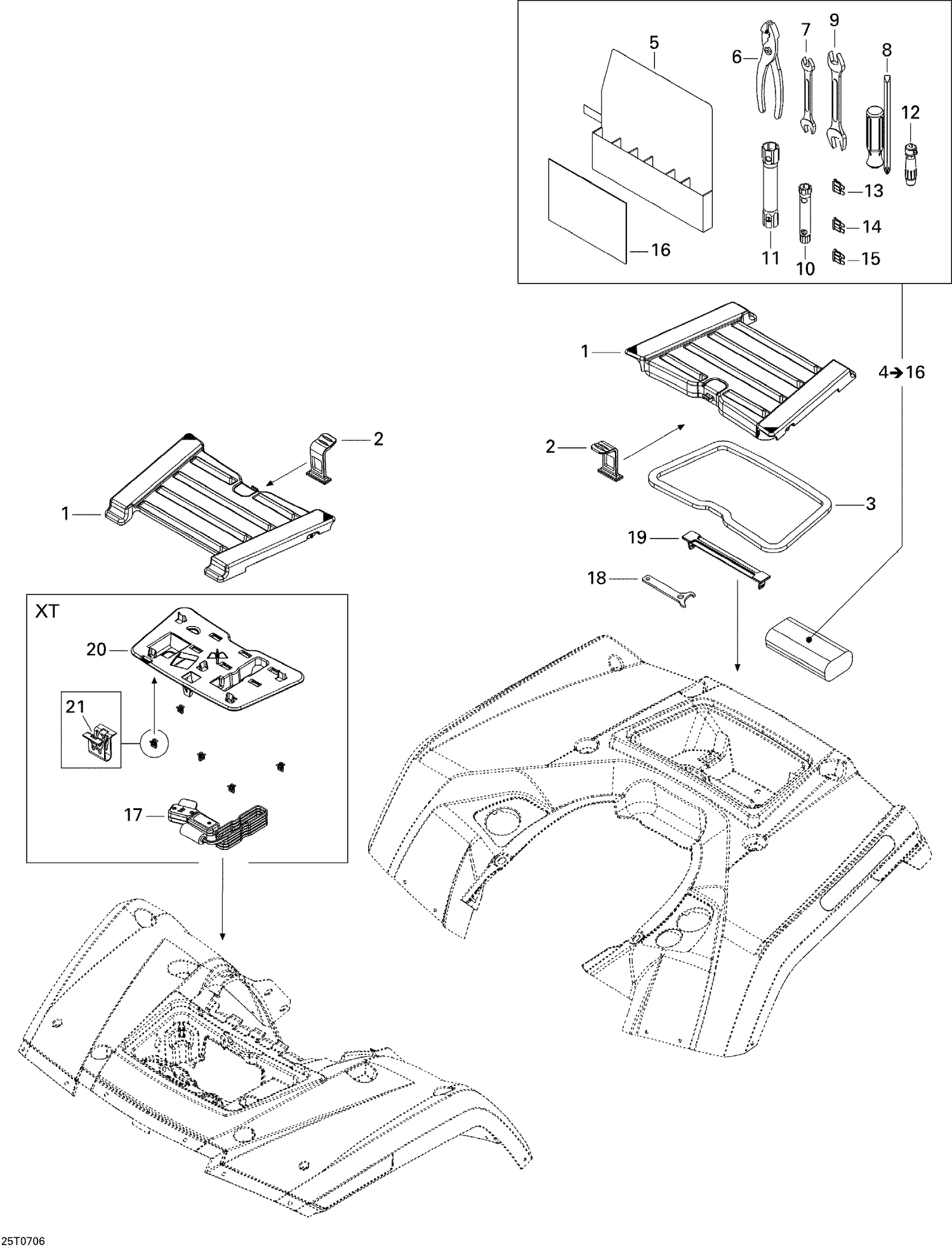 09- Front and Rear Trays XT