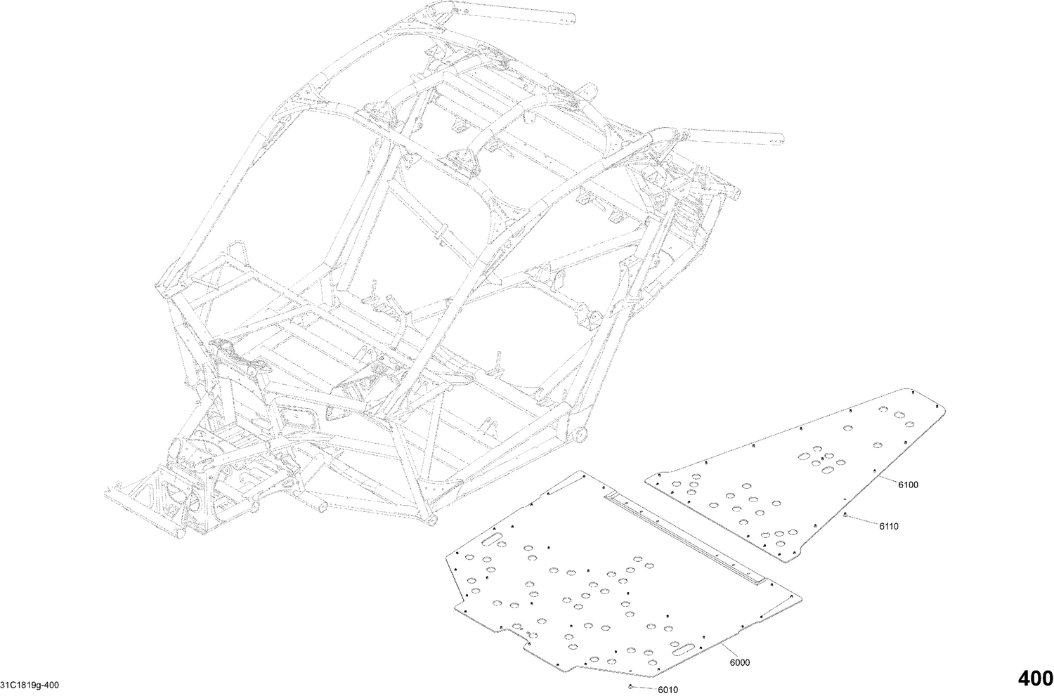 09- Body Floor Part Maverick X3 Sunburst Yellow Models - Package XMR