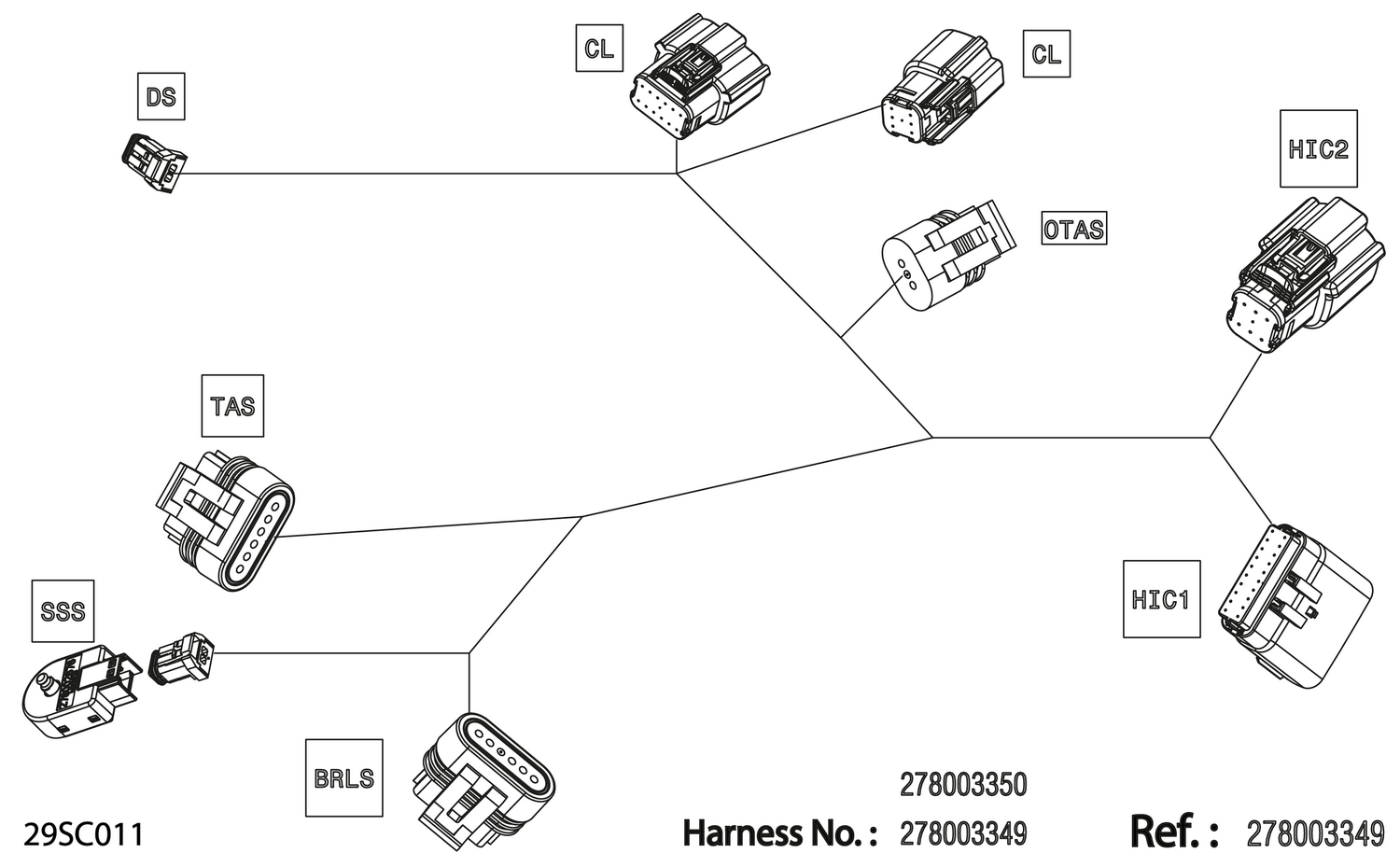 08- Electric - Steering Wiring Harness - 278003349