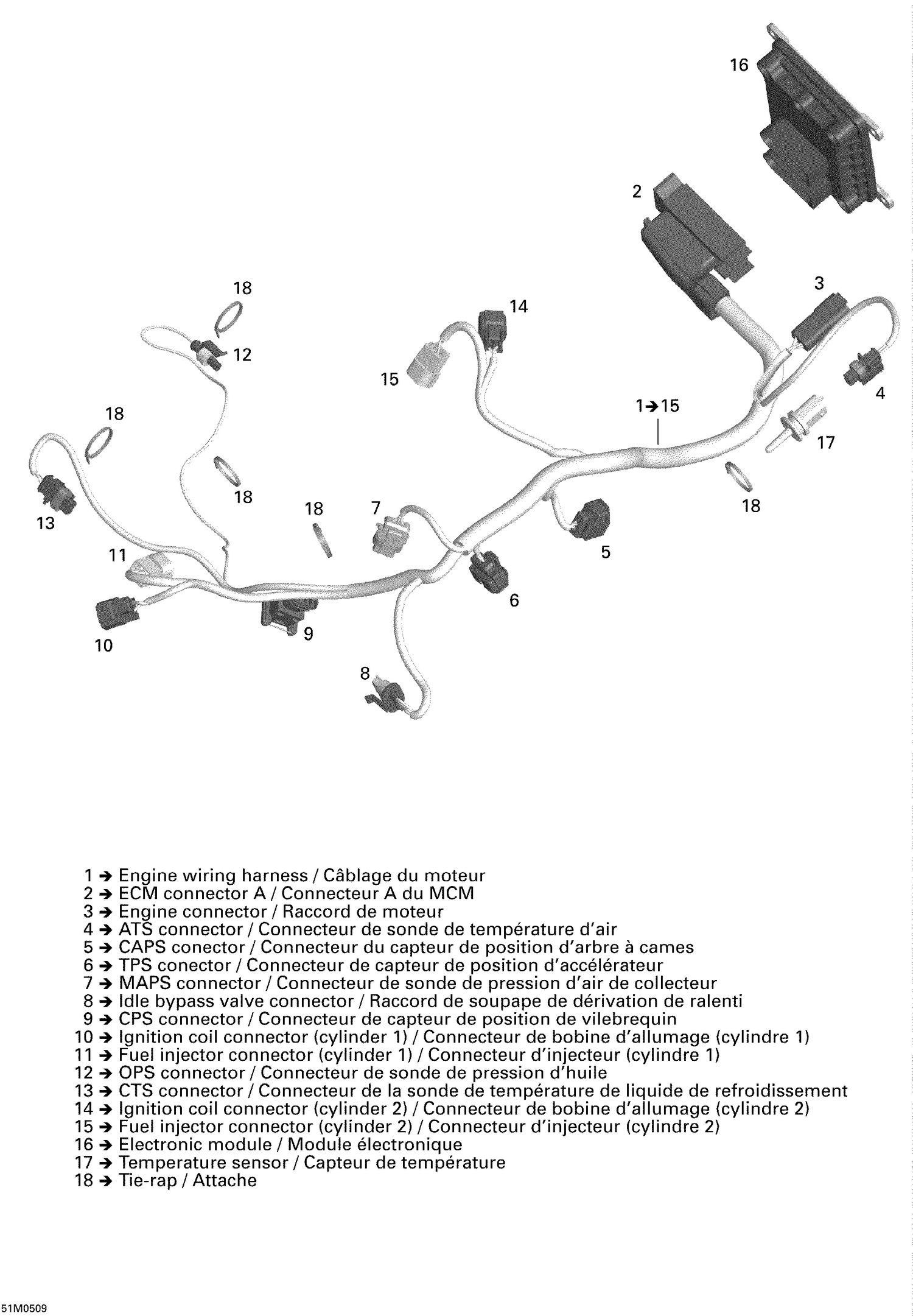 10- Engine Harness And Electronic Module