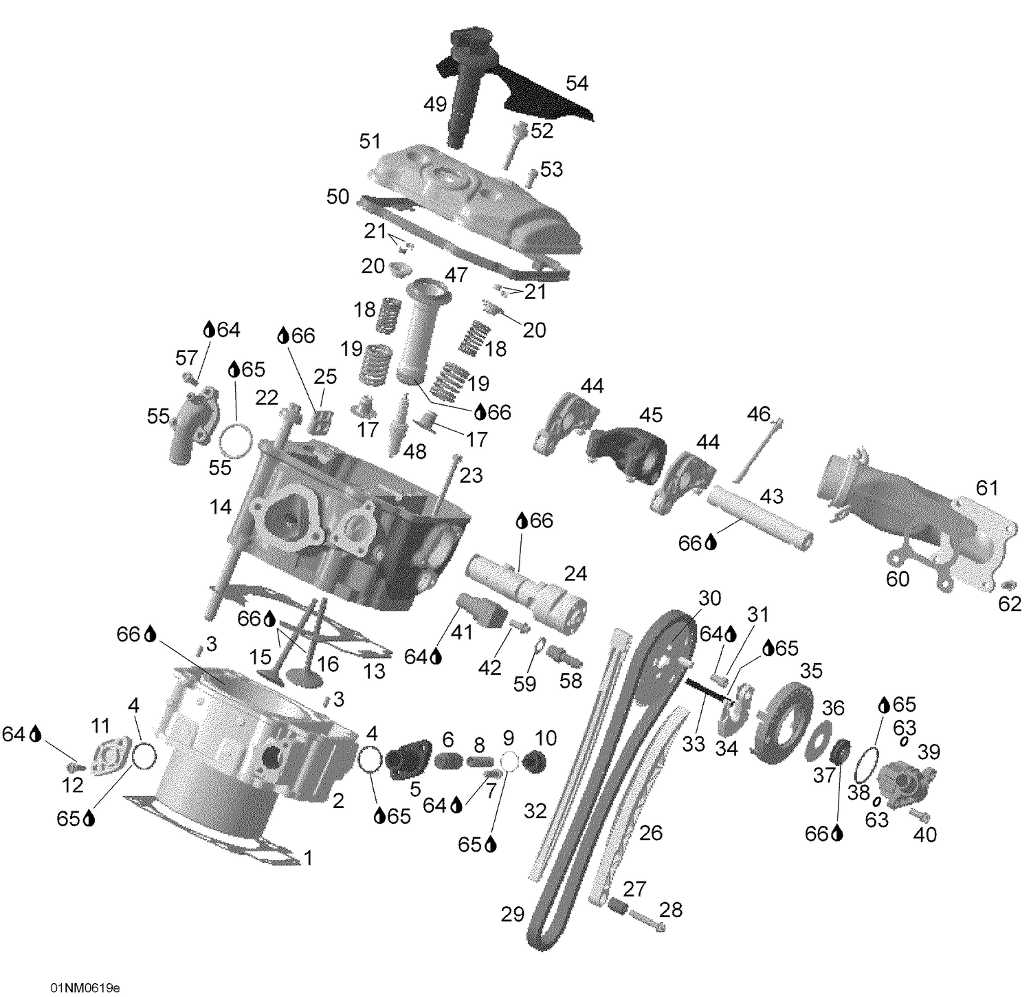 01- Cylinder and Cylinder Head, Rear Side