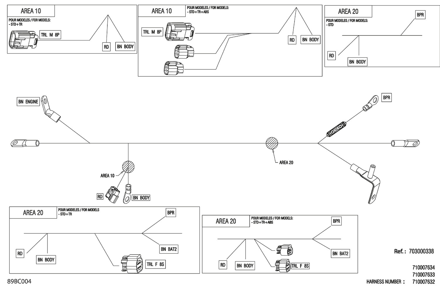 08- Electric - Voltage Regulator Wiring Harness - 710007633