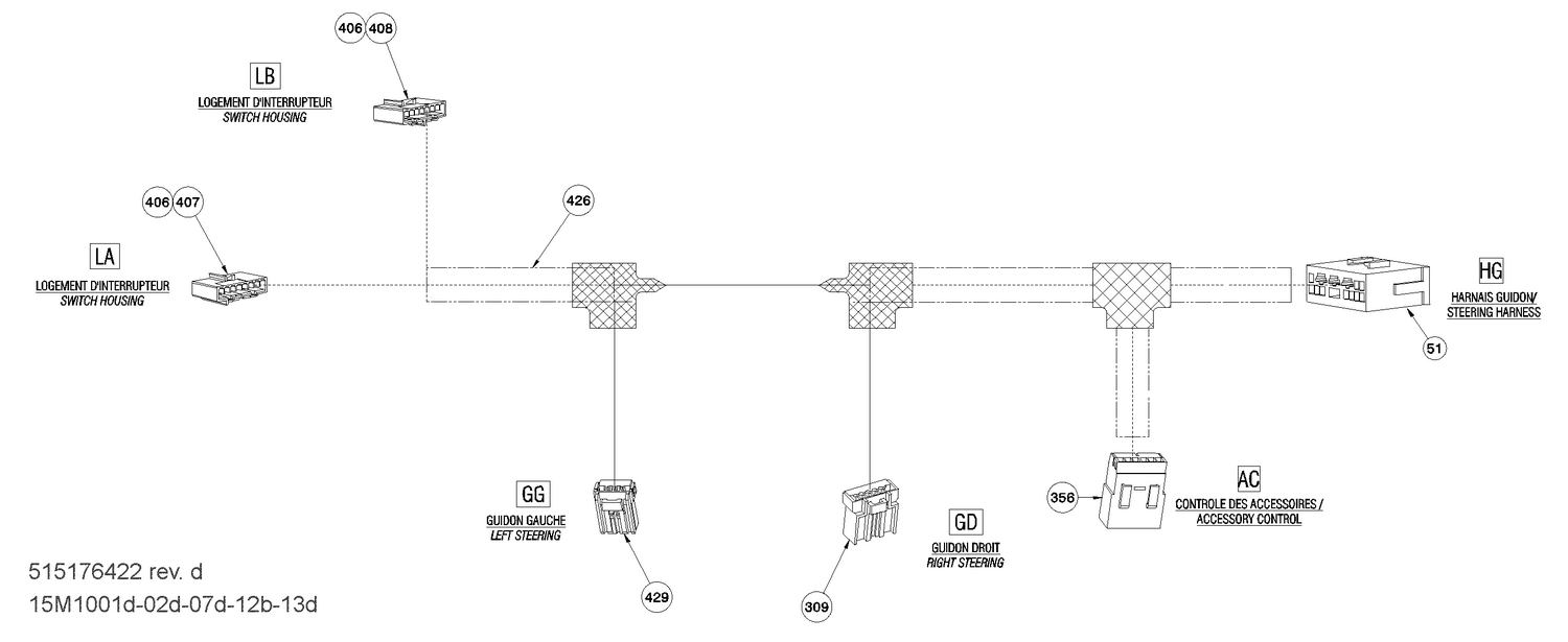10- Steering Wiring Harness 800R PTEK