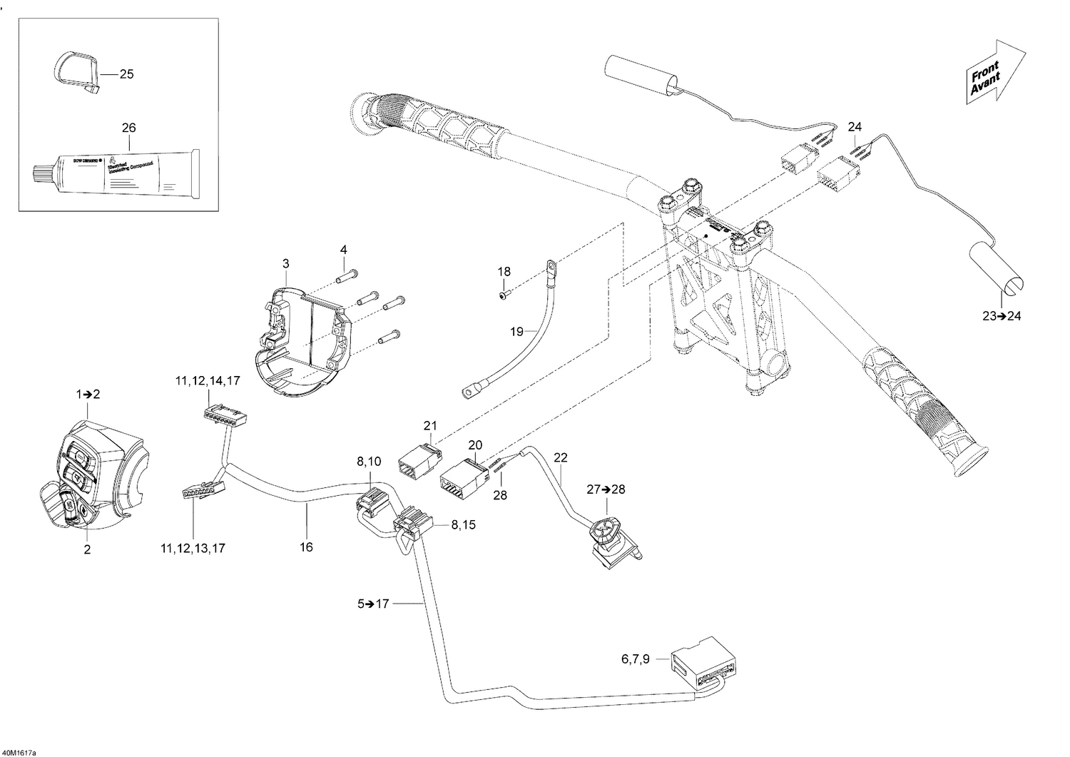 10- Steering Wiring Harness - 550F