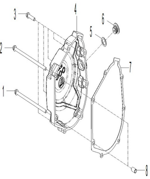 02- Engine - Crankcase Cover Rh Schematic