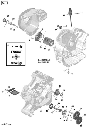 01- Rotax - Engine Lubrication - 570 Efi Schematic