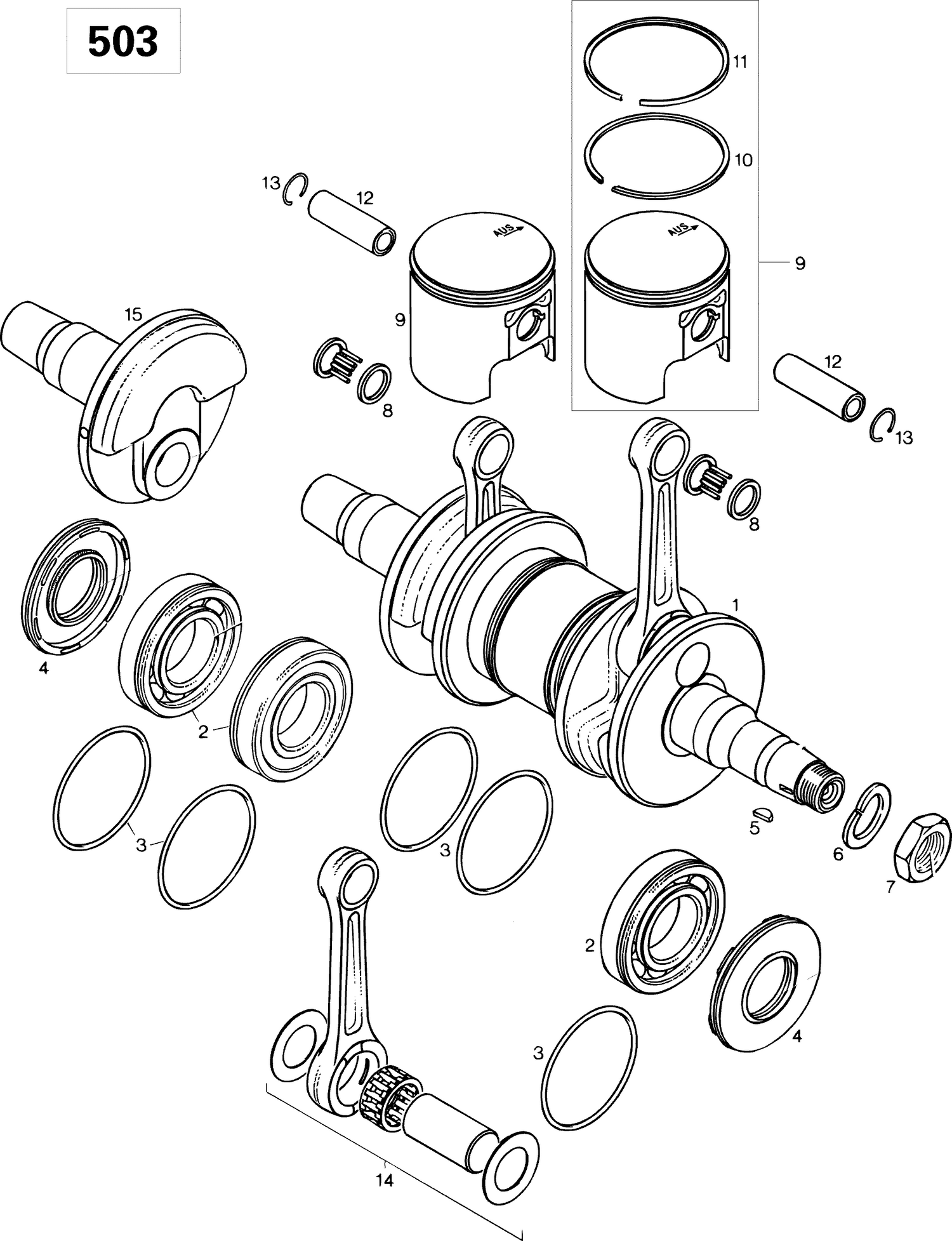 01- Crankshaft And Pistons 503