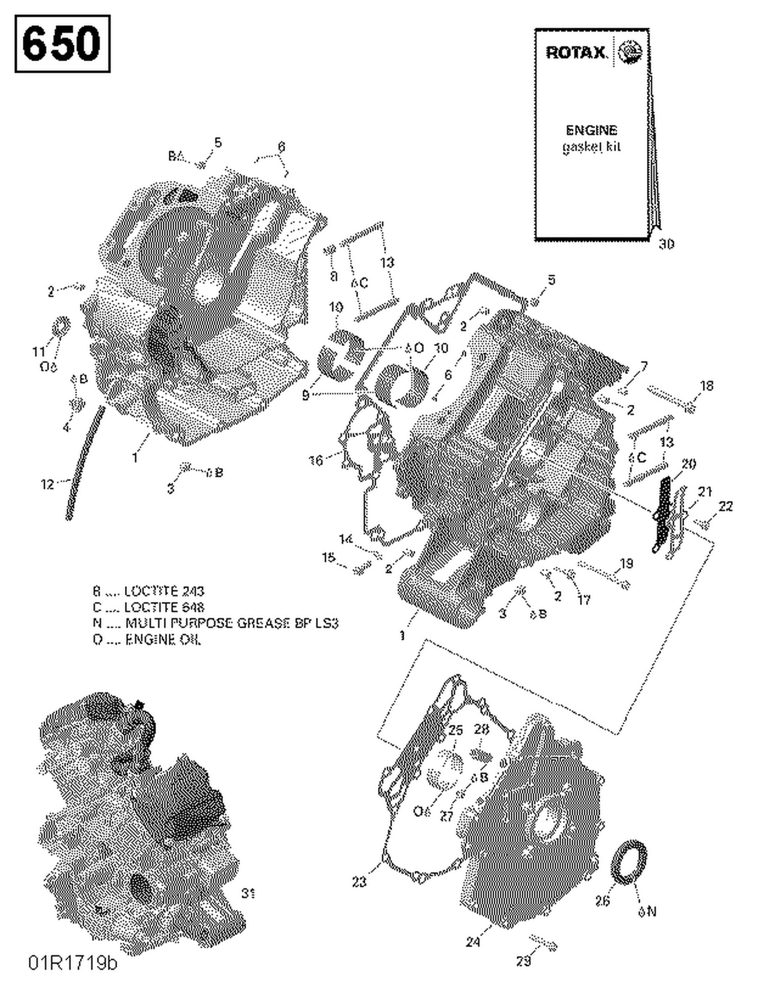 01- Crankcase - 650 EFI (Package PRO)