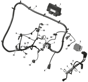 01- Rotax - Engine Harness And Electronic Module Schematic