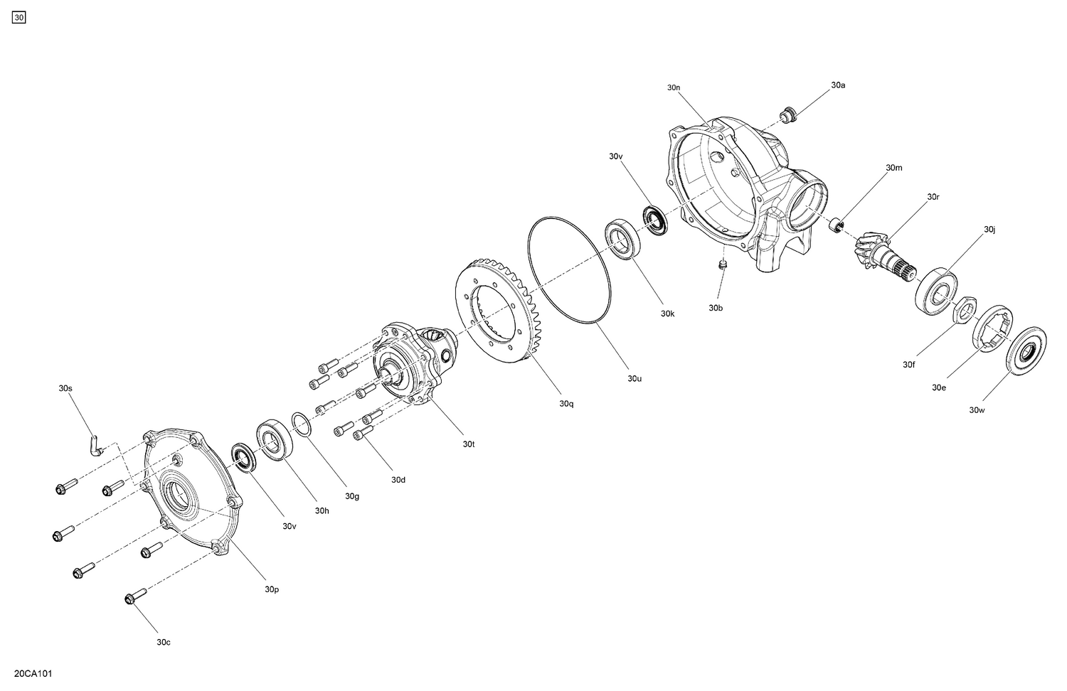 04- Drive - Front Section - Differential Parts - BASE