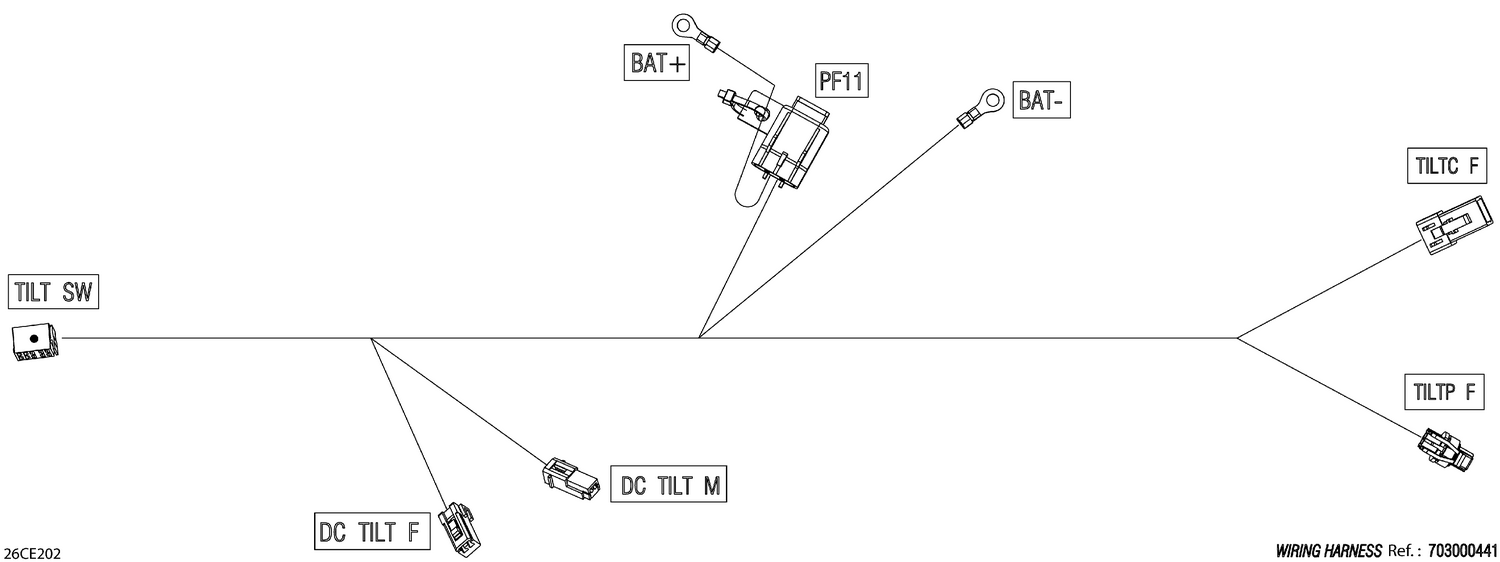 08- Electric - Tilt Control And Power Wiring Harness - 710008861