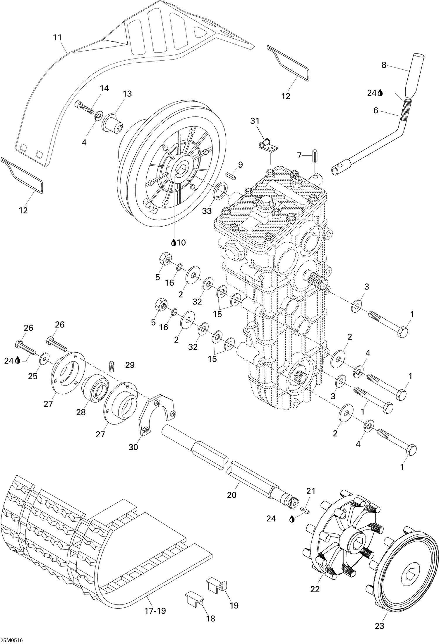 07- Drive Axle, Track And Belt Guard 550F SWT