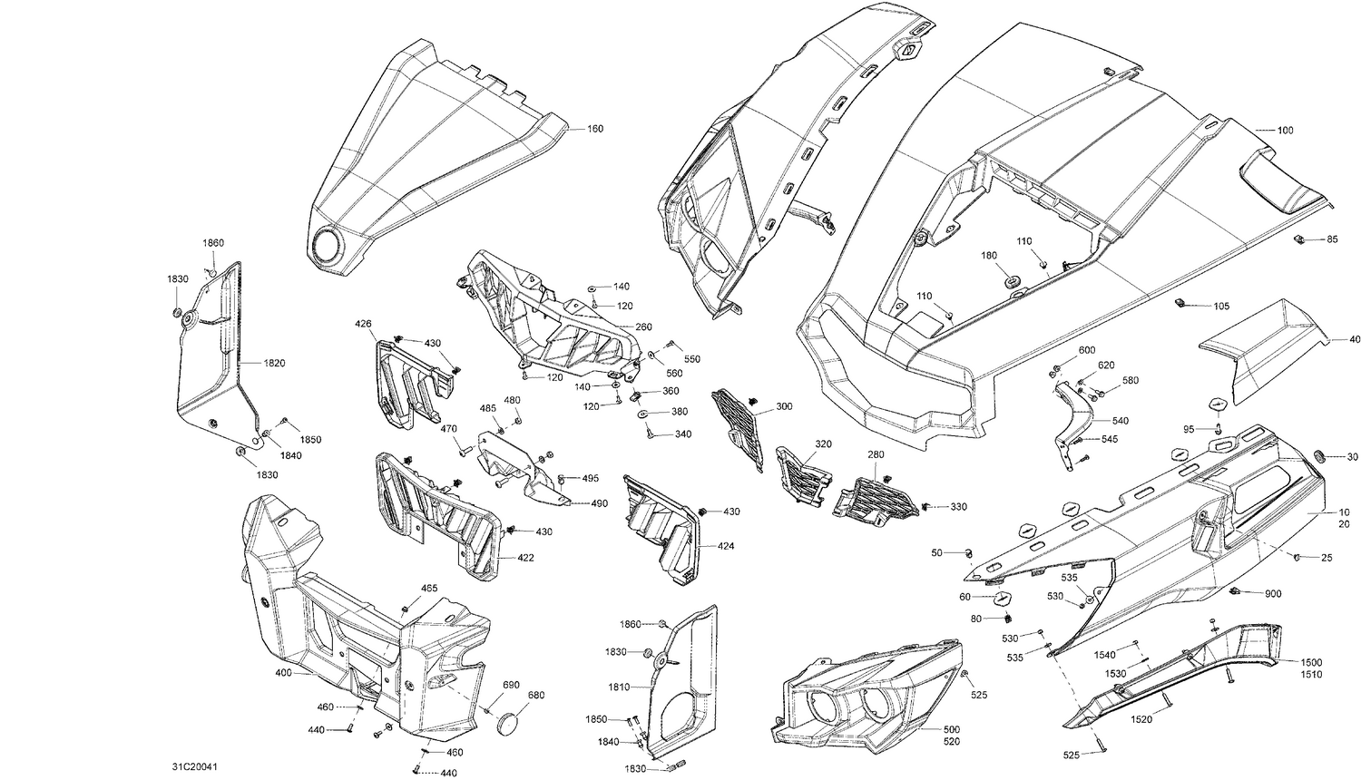 09- Body - Front Section - Boreal Green