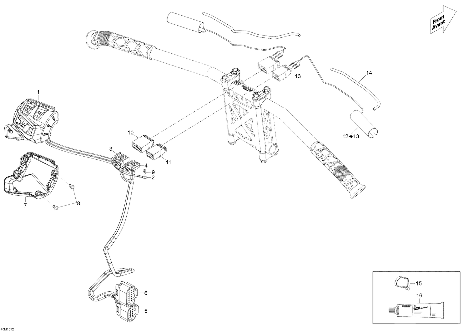 10- Steering Wiring Harness _40M1552