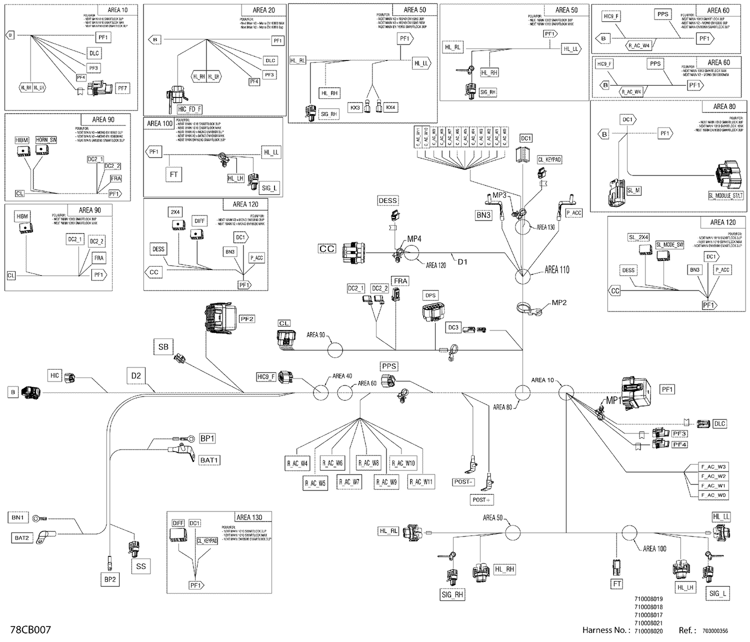 08- Electric - Main Harness - 710008018 - Model without ABS