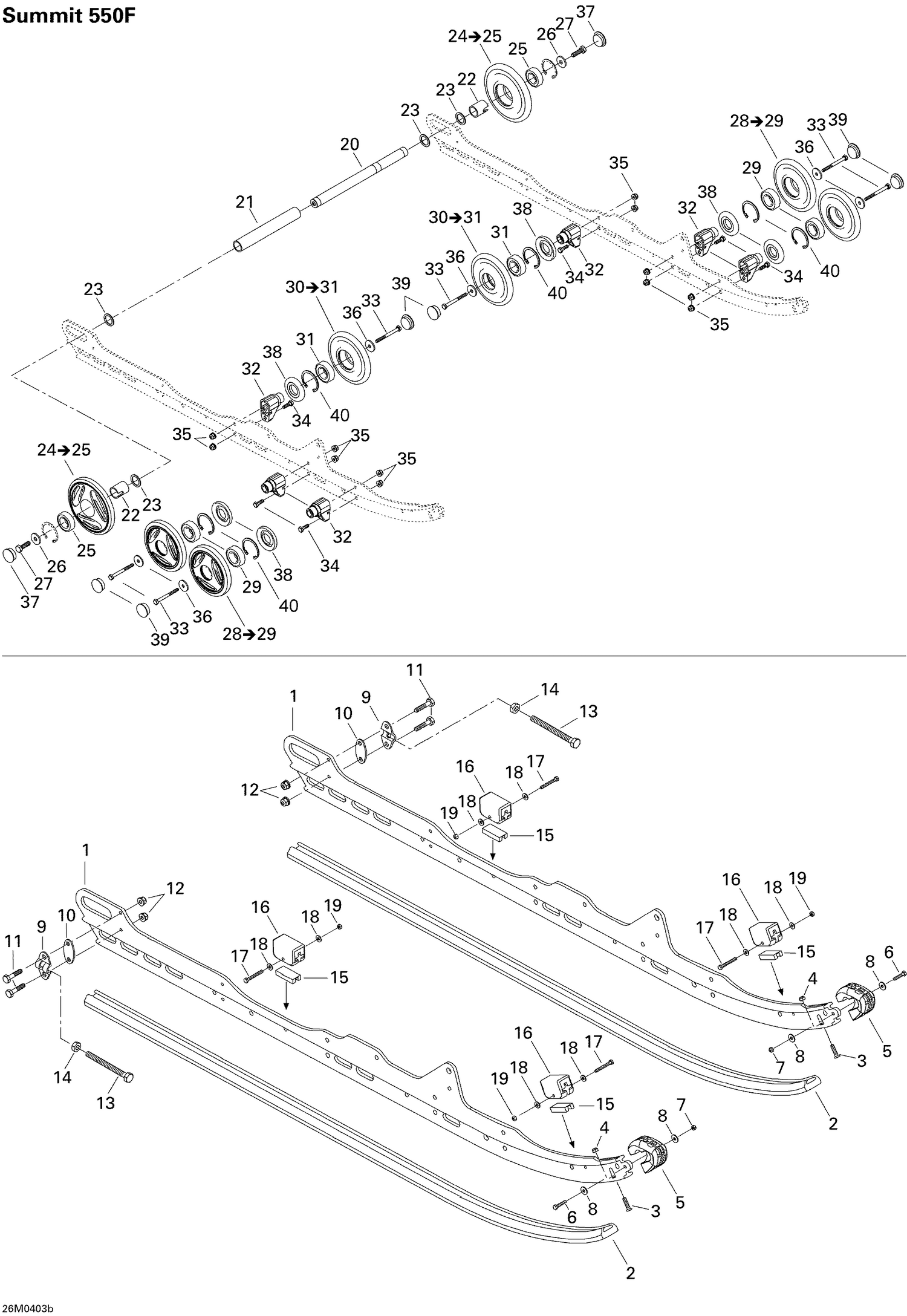08- Rear Suspension SUMMIT 550F