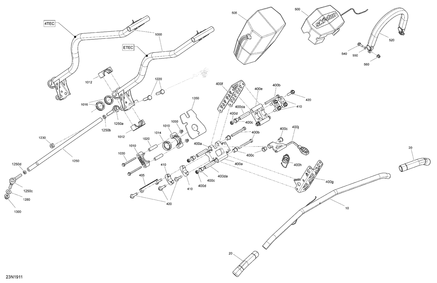 07- Steering - 600HO E-TEC SE