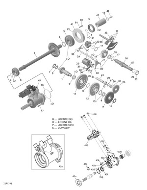 01- Rotax - Gear Box And Components Schematic