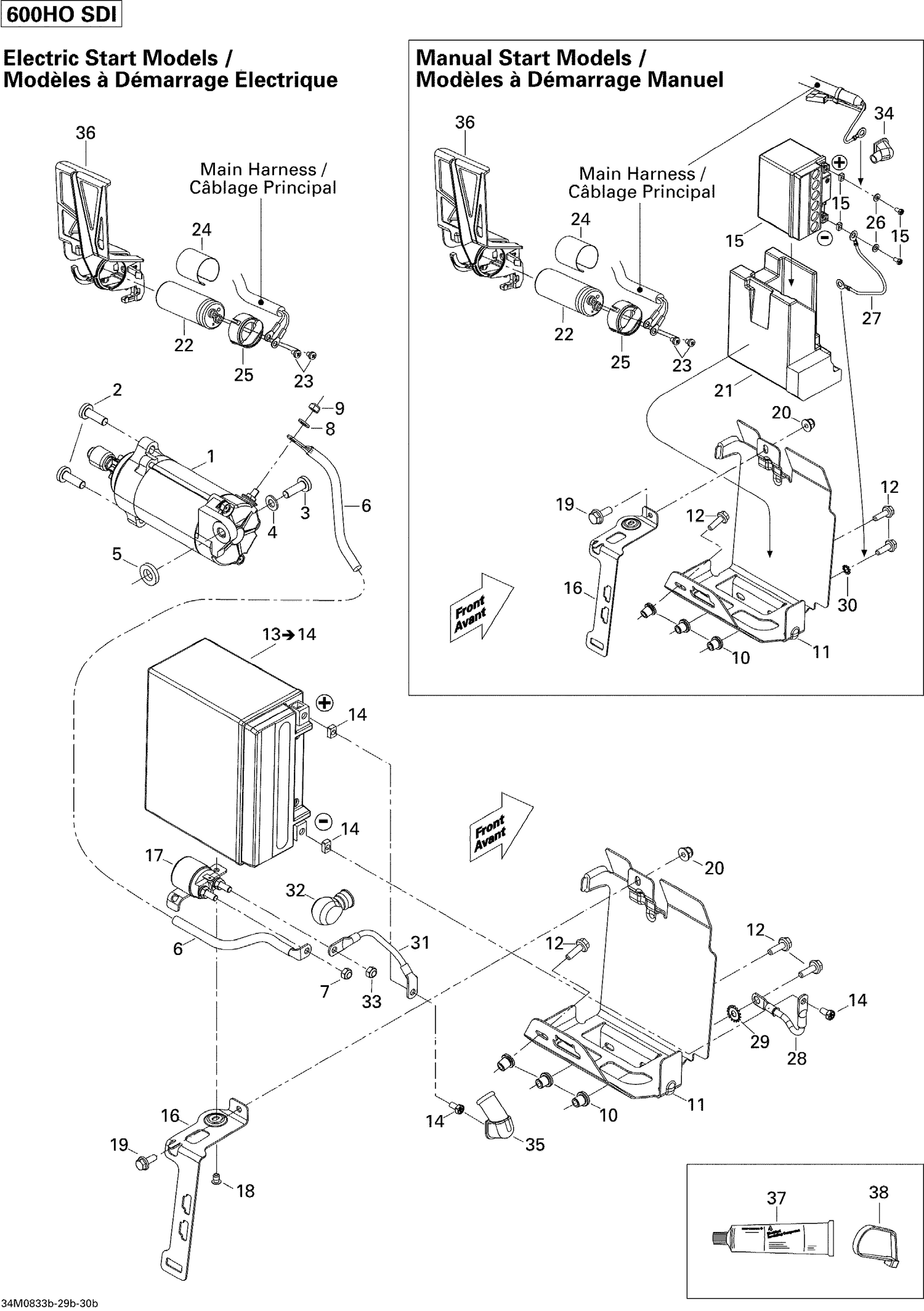 10- Battery And Starter 600HO SDI