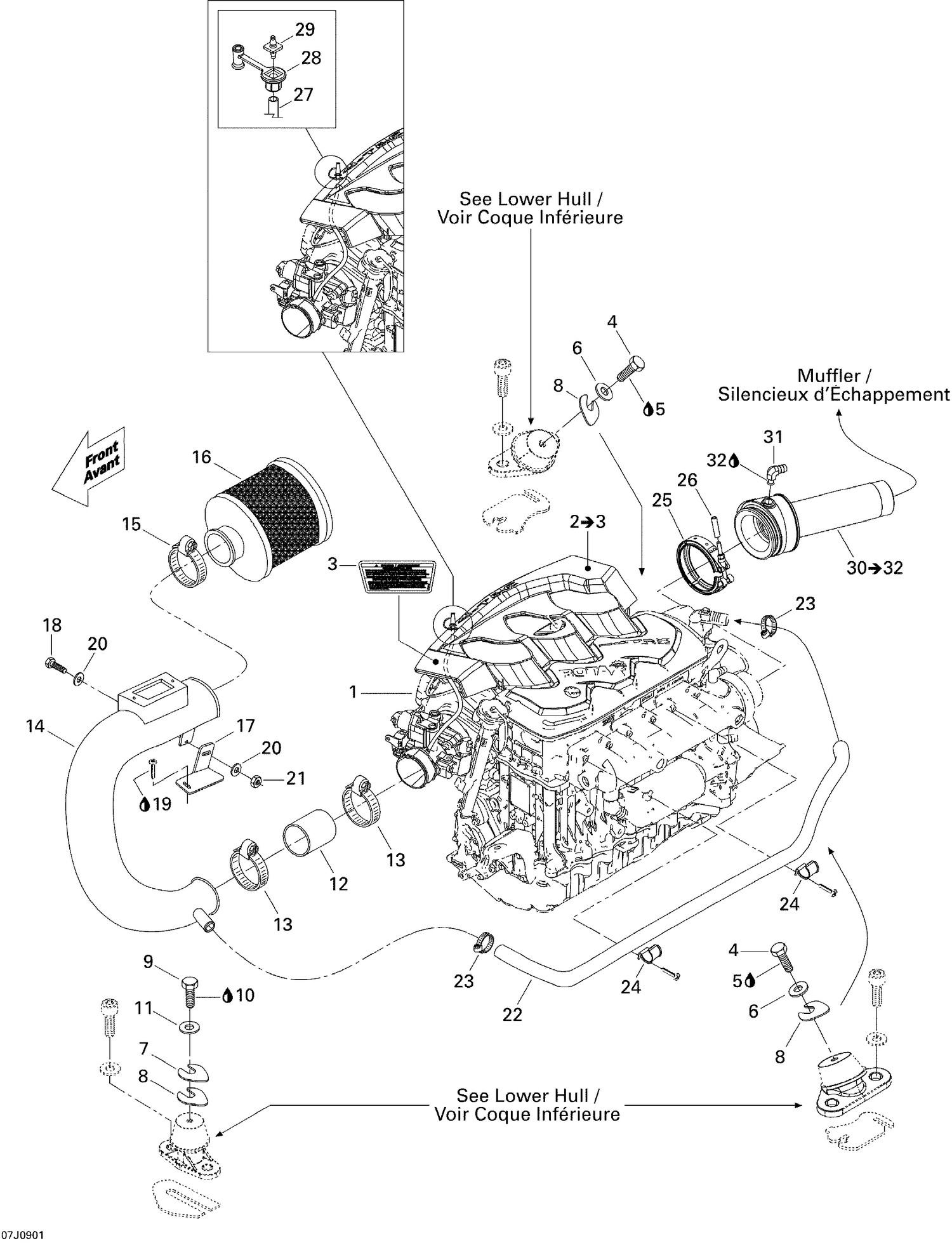 01- Engine And Air Intake Silencer
