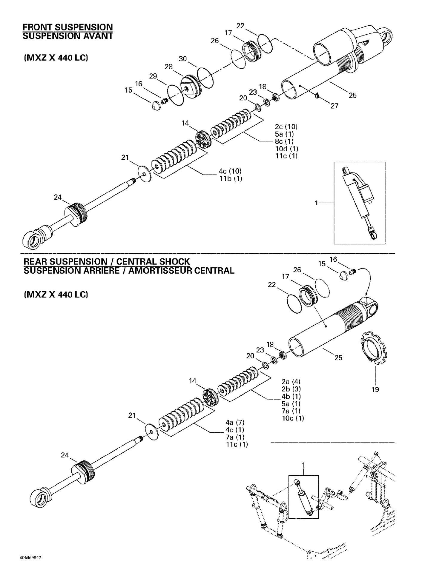 07- Front Take Apart Shocks (MX Z X 440 LC)