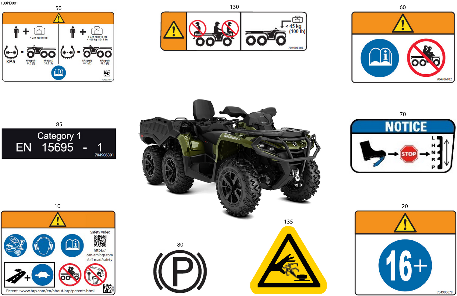 07- Body - Warning Decals Front Section