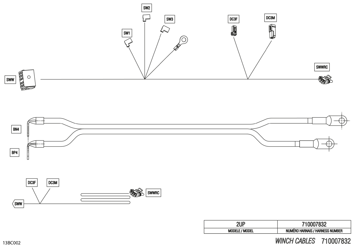 08- Electric - Winch Wiring Harness - 710007832
