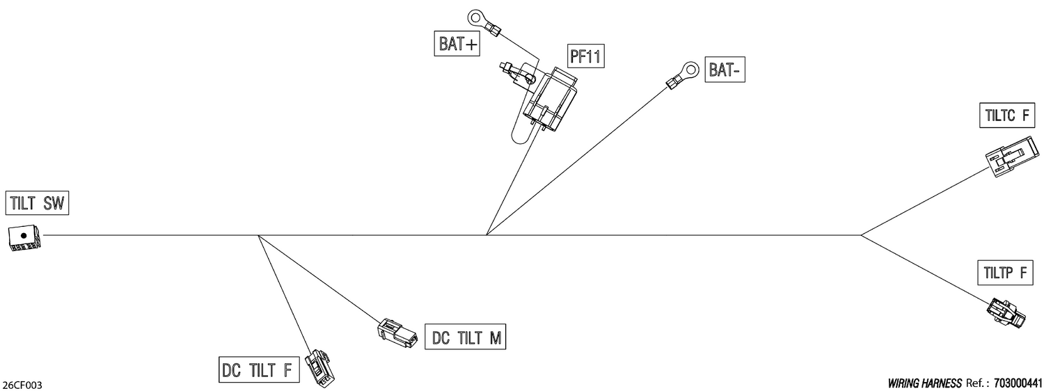08- Electric - Tilt Control And Power Wiring Harness - 710008860