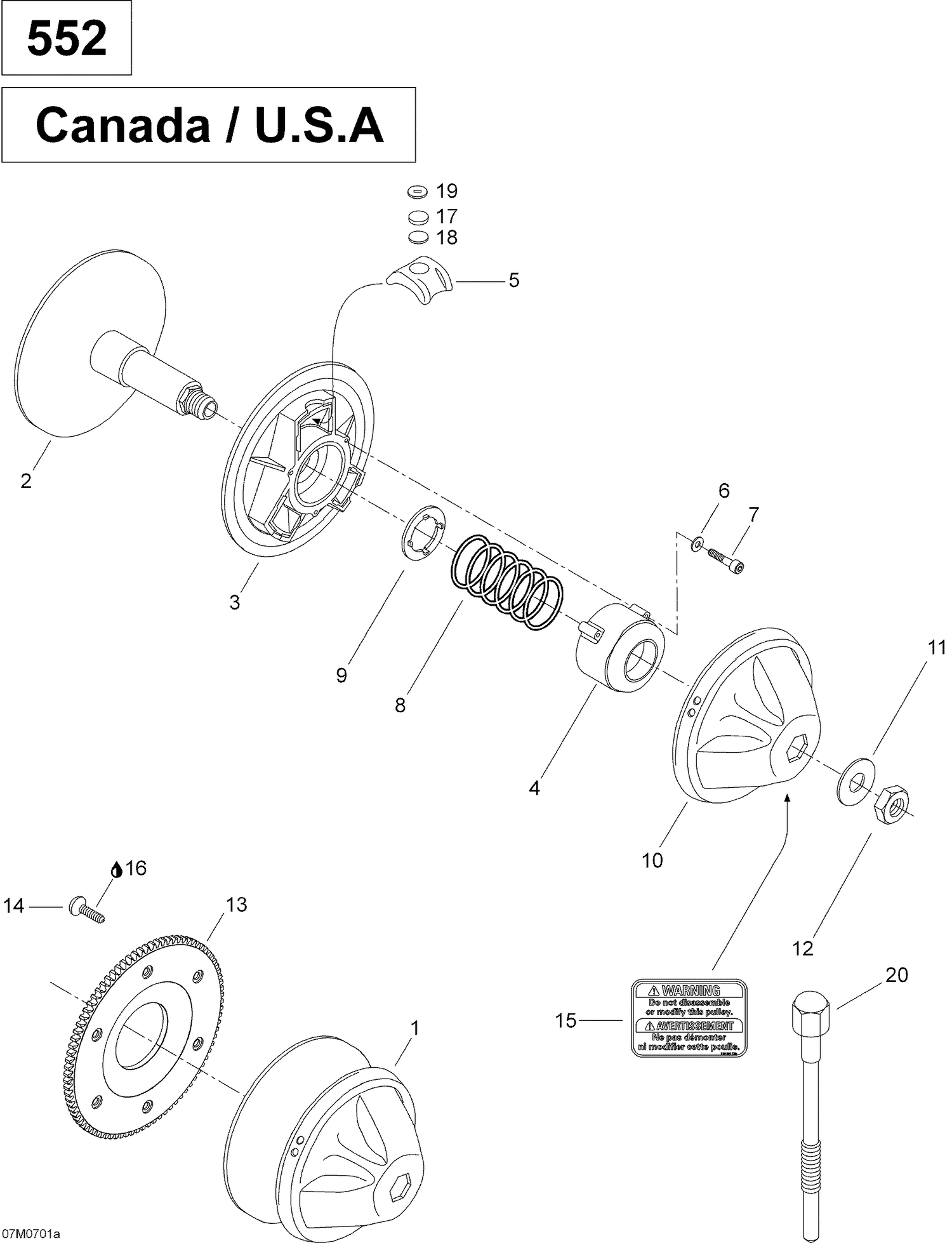 05- Drive Pulley 550F SUV