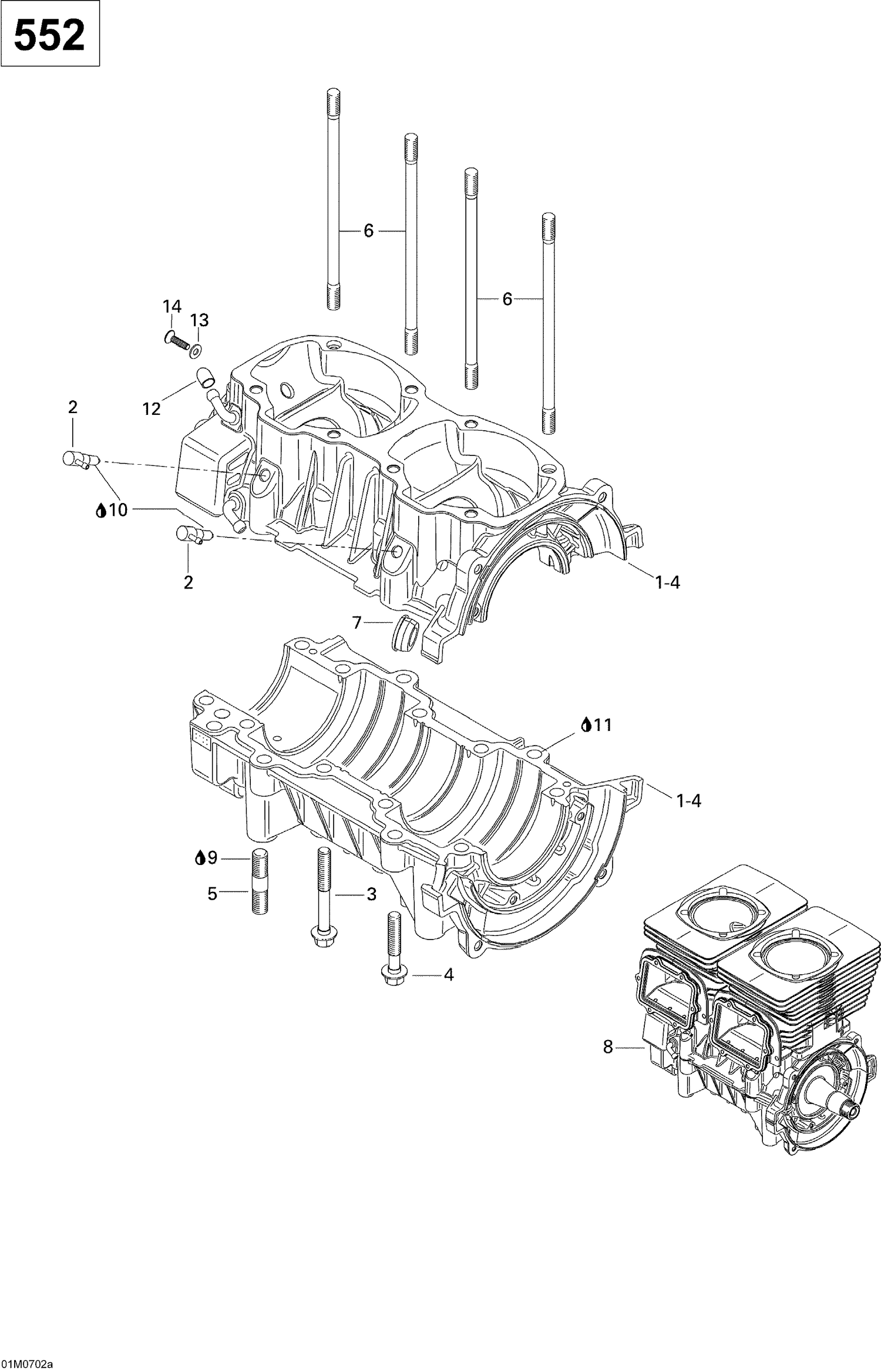 01- Crankcase (550)