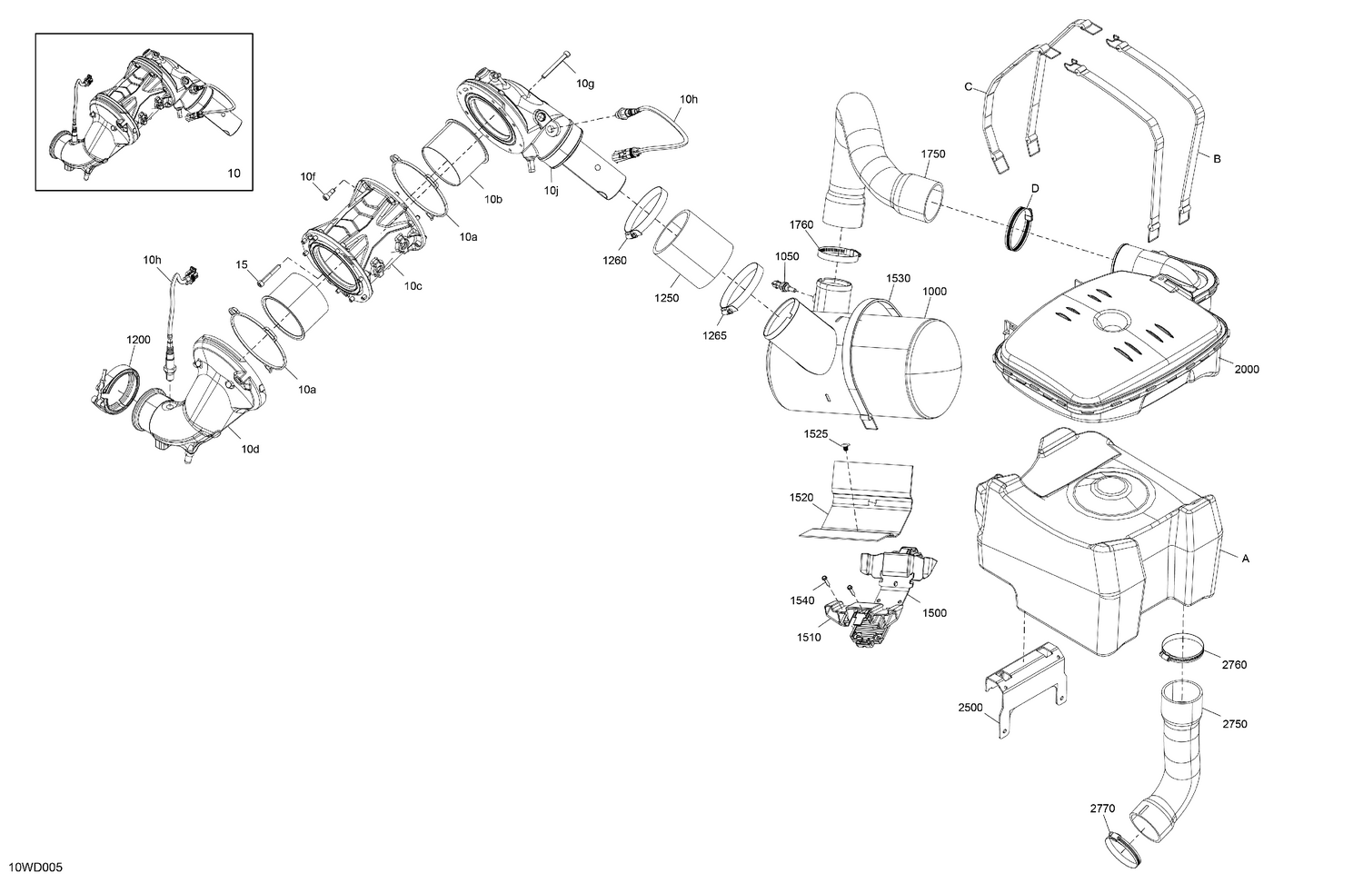 02- MECHANICS - Exhaust - With Catalyst - Type CAT-2-375-101