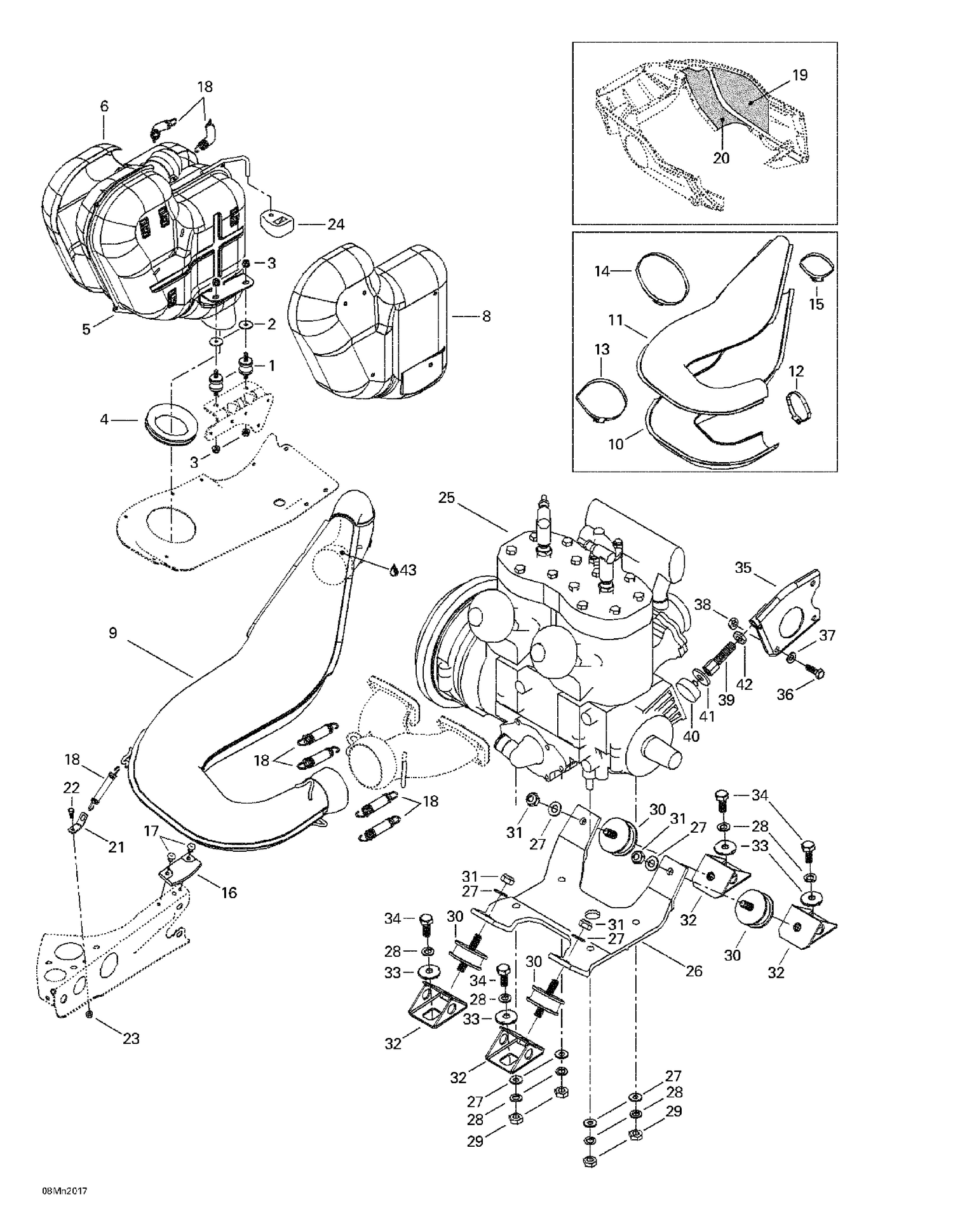 01- Engine Support And Muffler