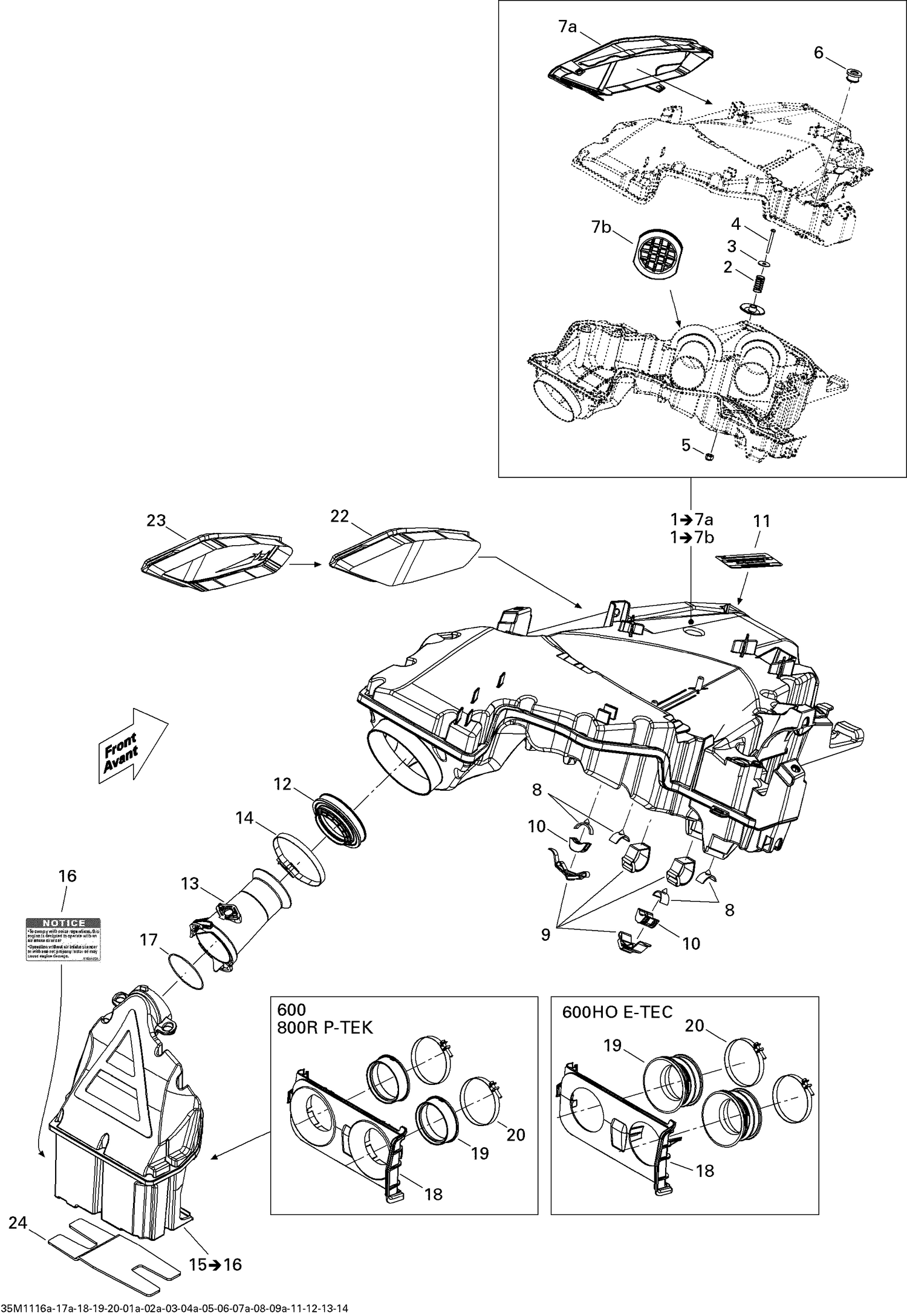 02- Air Intake System 600HO ETEC