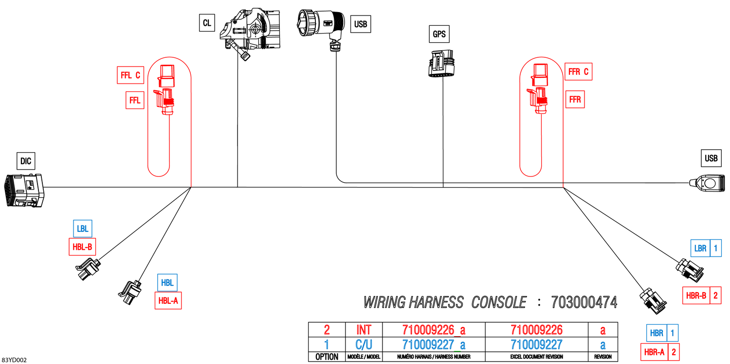 08- Electric - Console Wiring Harness - 710009227