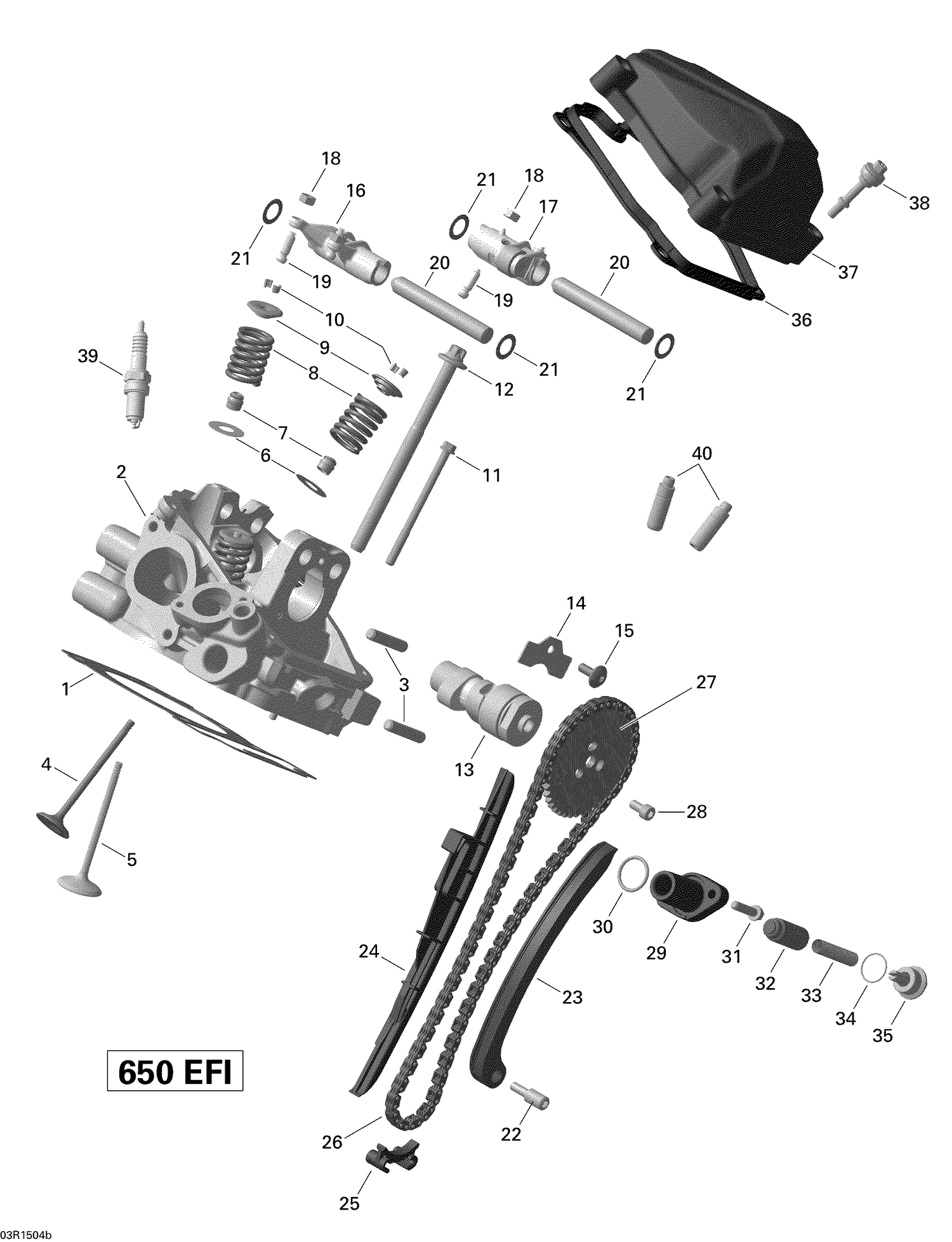 01- Cylinder Head, Rear _03R1504b