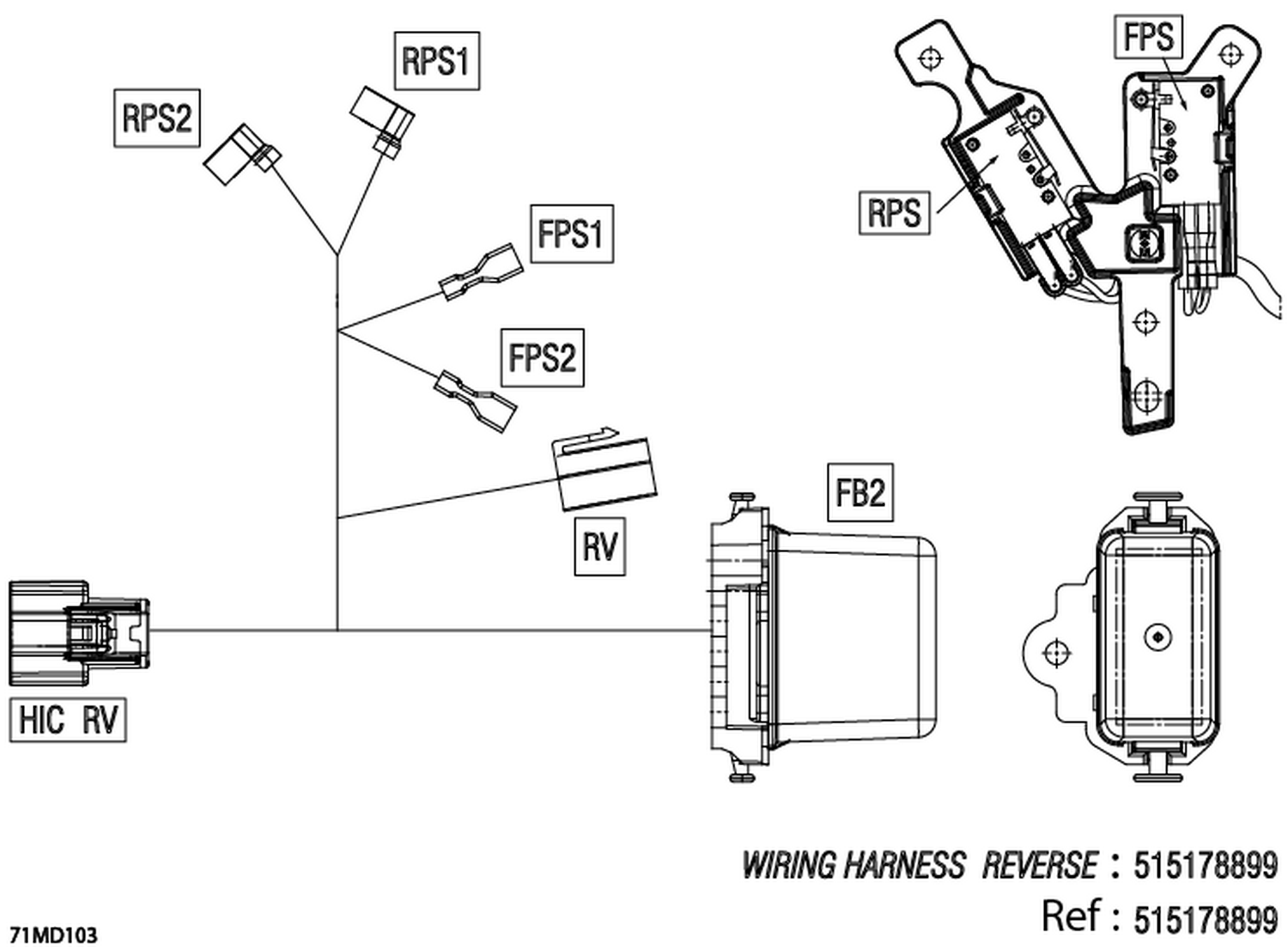 08- Electric - Reverse Wiring Harness - 515178899