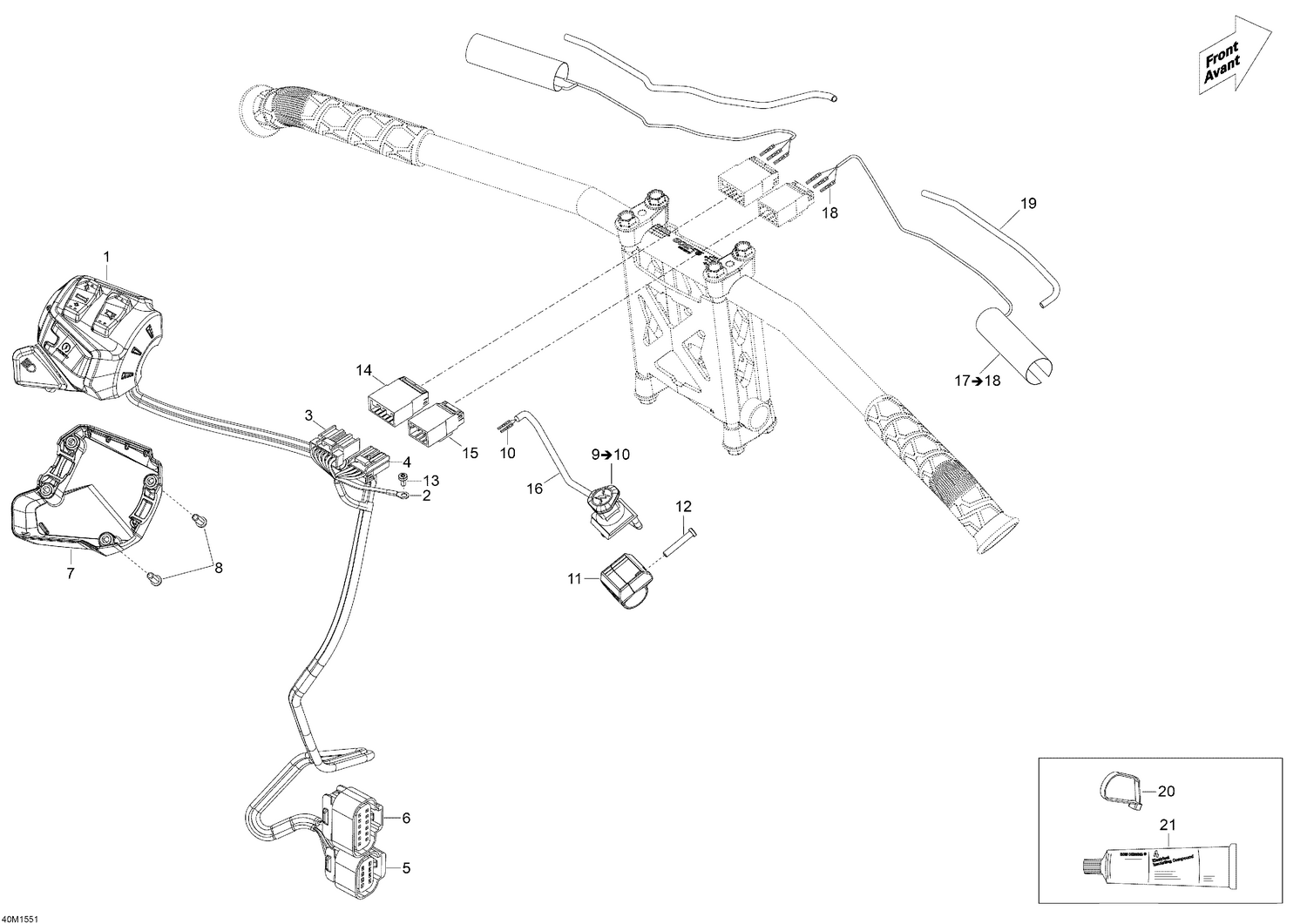10- Steering Wiring Harness _40M1551