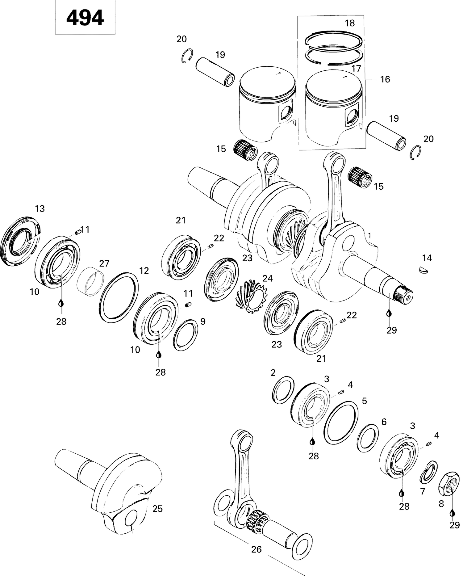 01- Crankshaft And Pistons 500