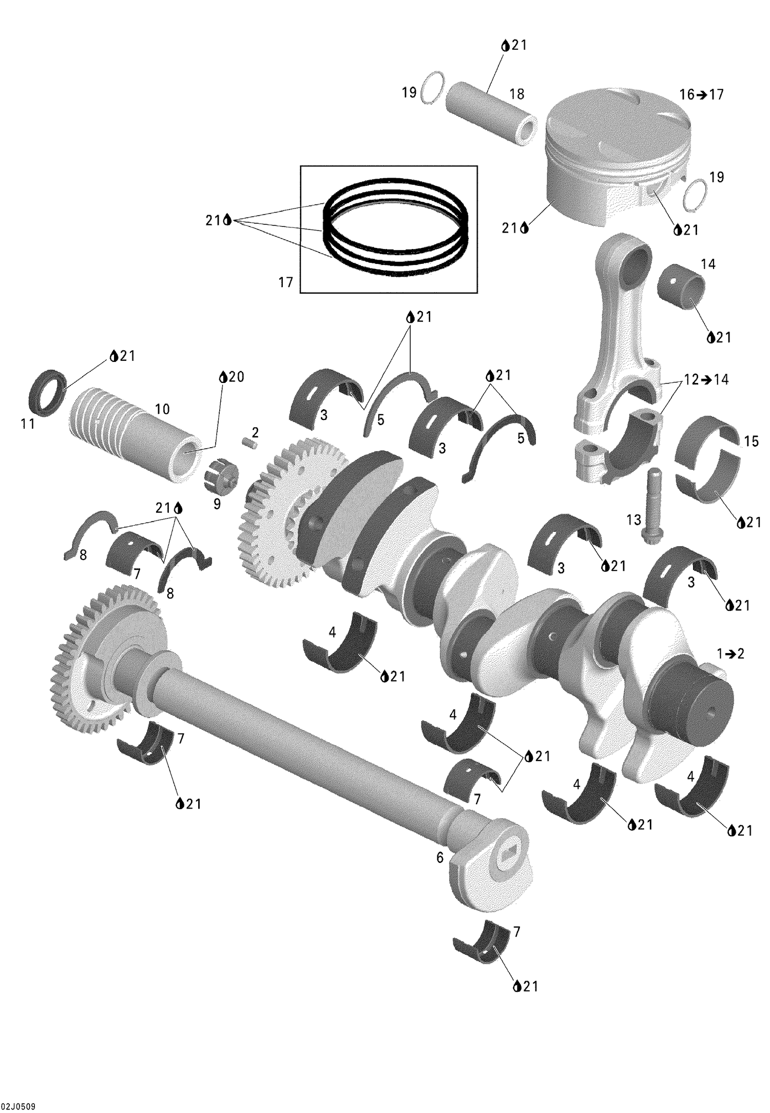 01- Crankshaft, Pistons And Balance Shaft