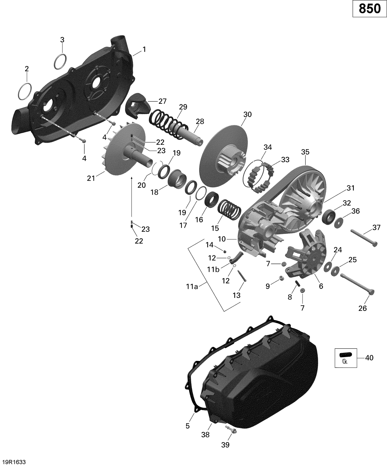 05- Transmission - 850 EFI (Outlander)