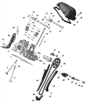01- Rotax - Cylinder Head, Rear Schematic