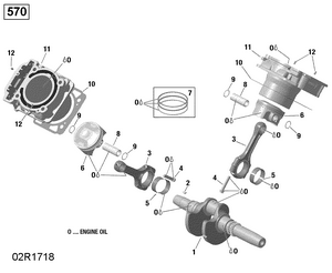 01- Rotax - Crankshaft And Pistons - 570 Efi Schematic