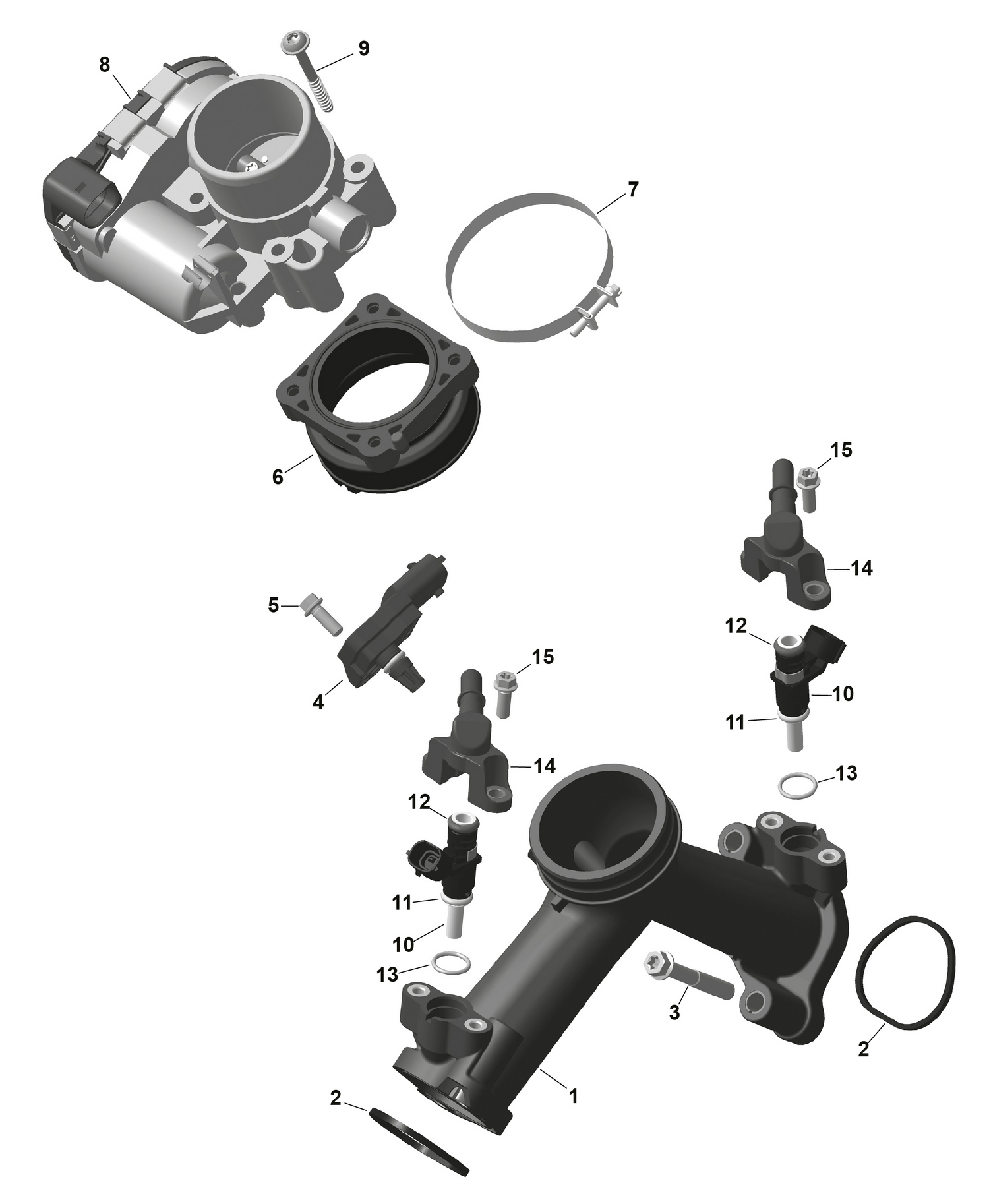 01- ROTAX - Air Intake Manifold And Throttle Body