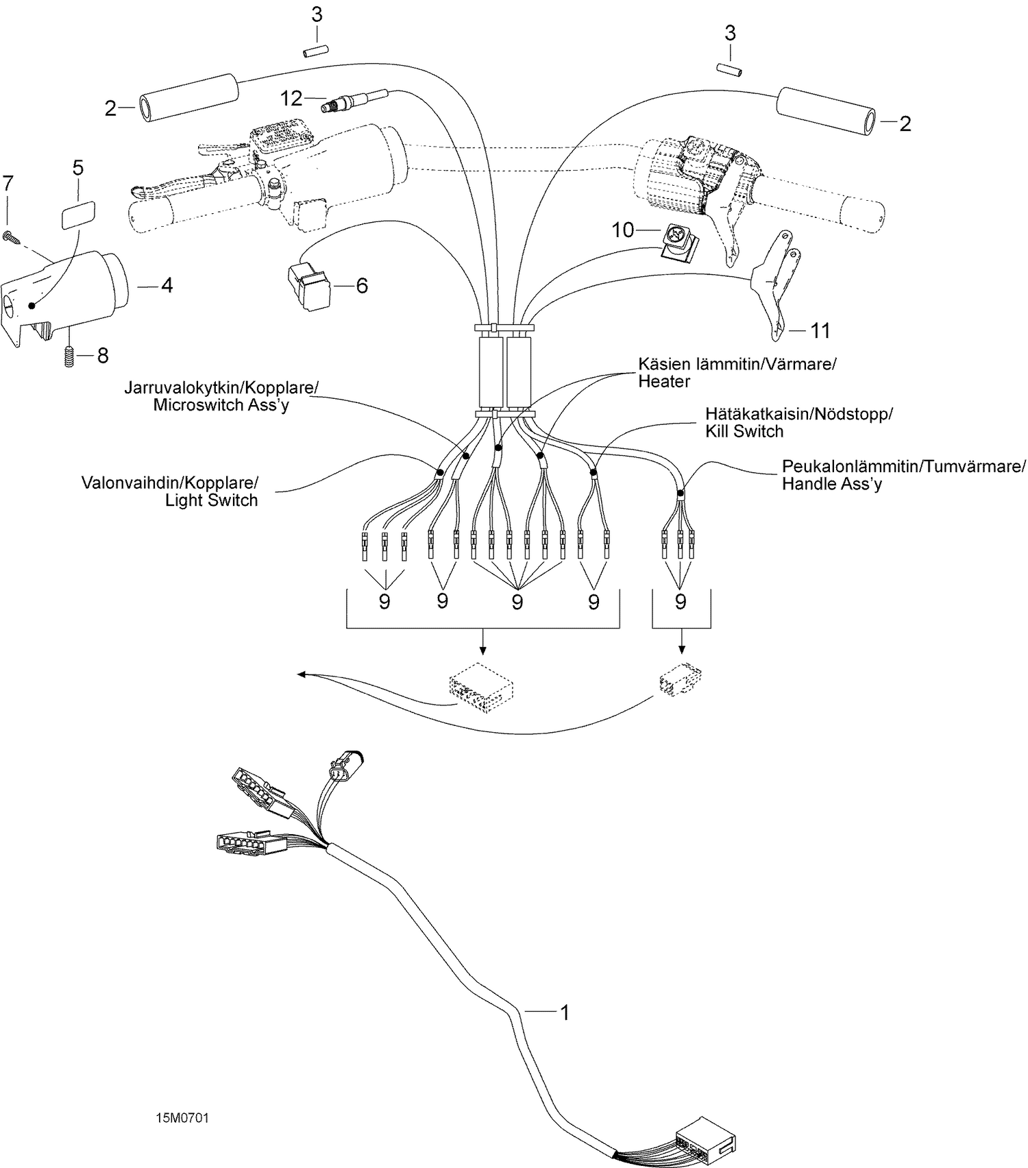 10- Steering Wiring Harness 550F SUV