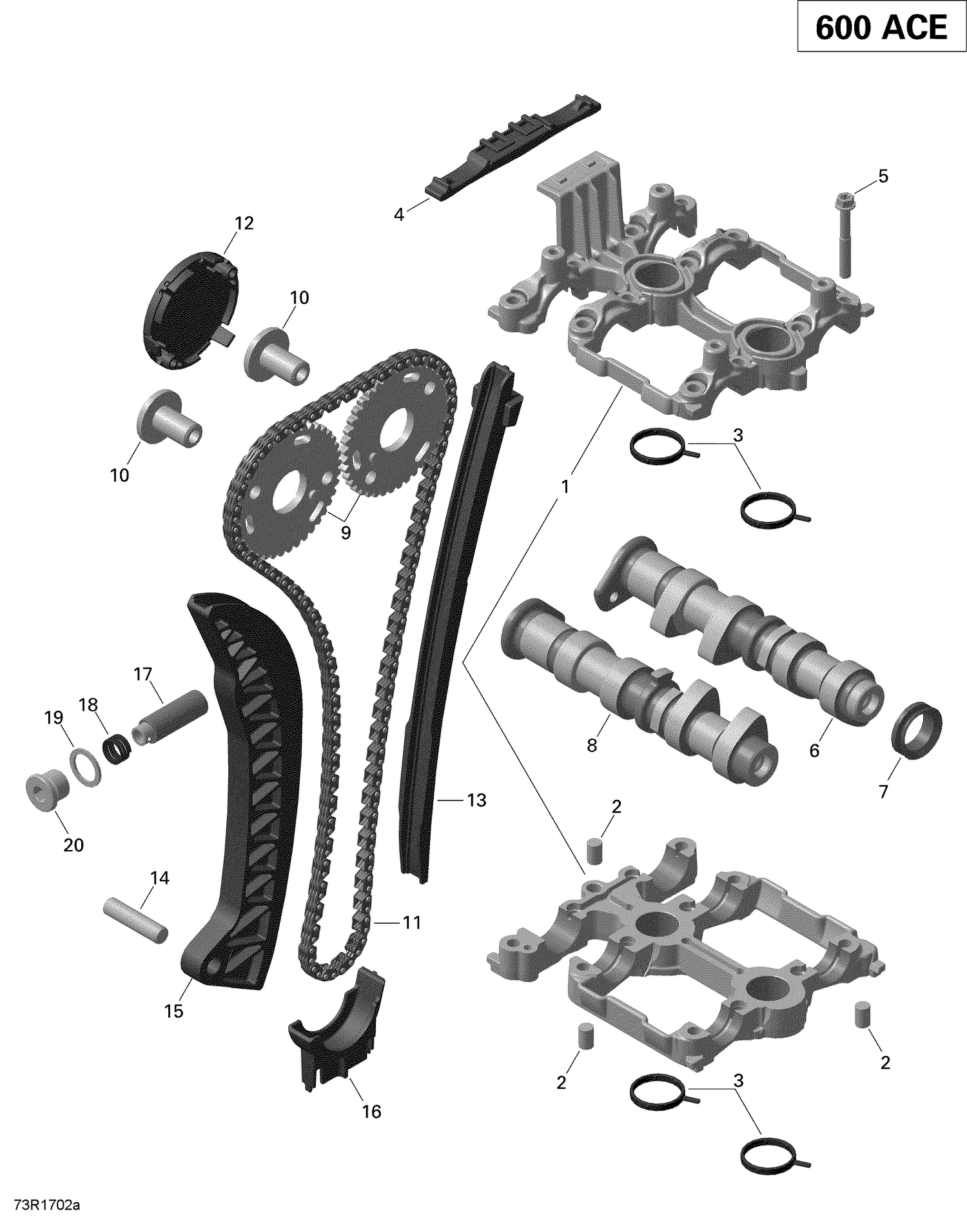 01- Camshafts and Timing Chain - 600 ACE