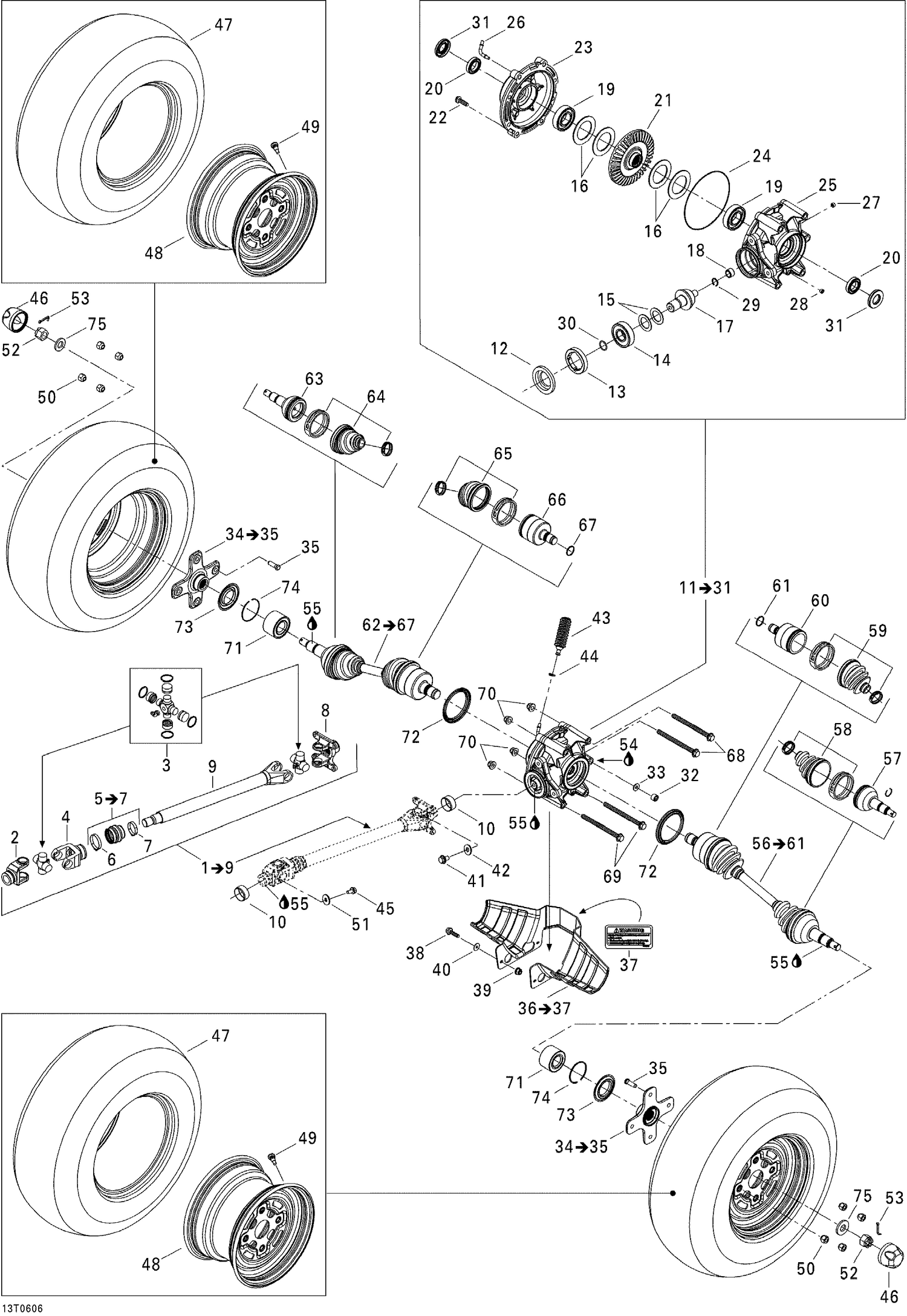 08- Drive System, Rear, XT