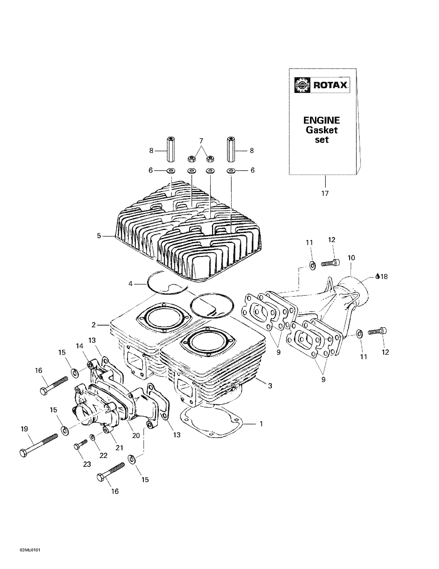 01- Cylinder, Exhaust Manifold
